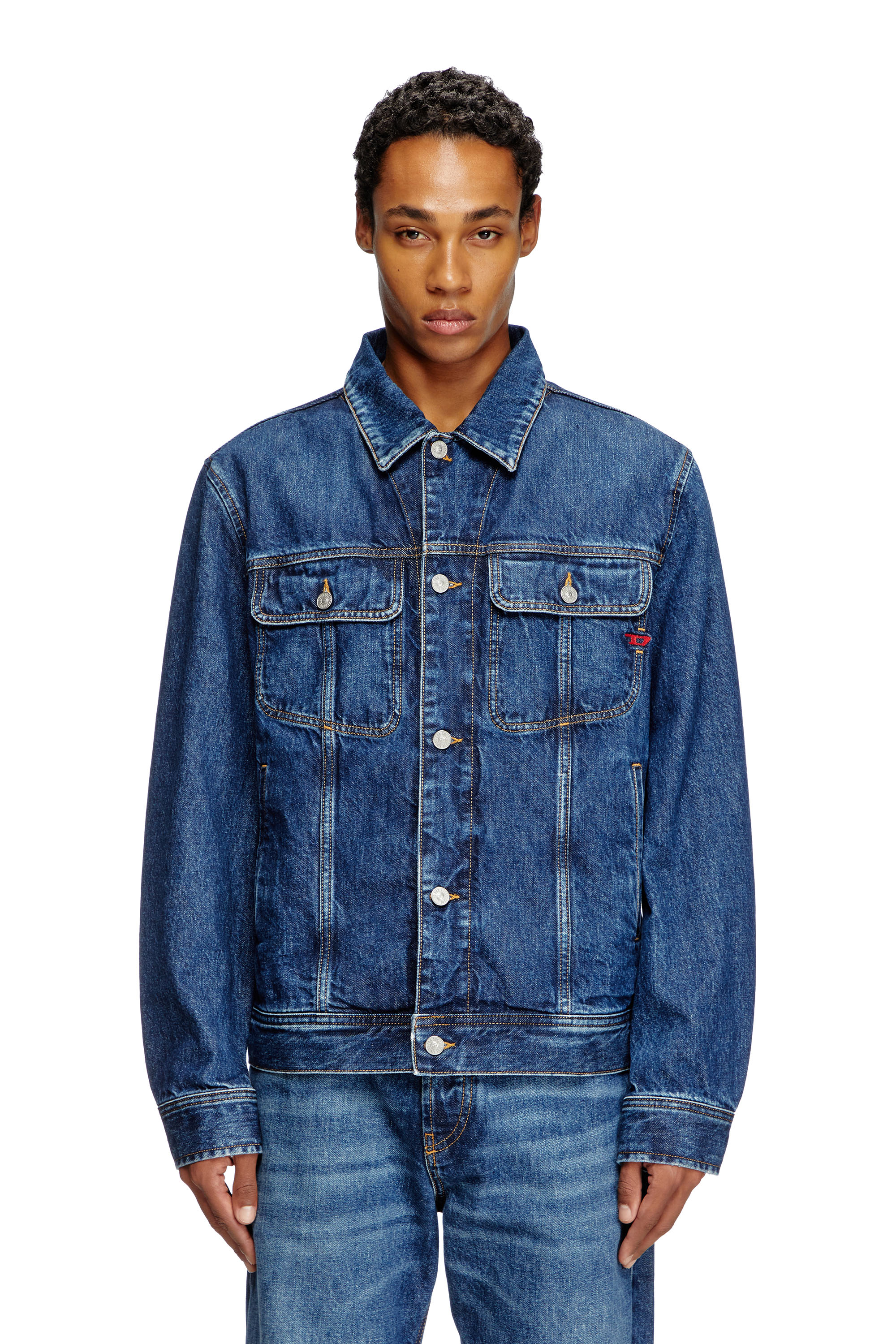 Diesel - D-BARCY, Veste trucker avec un fit regular Homme in Bleu - 1