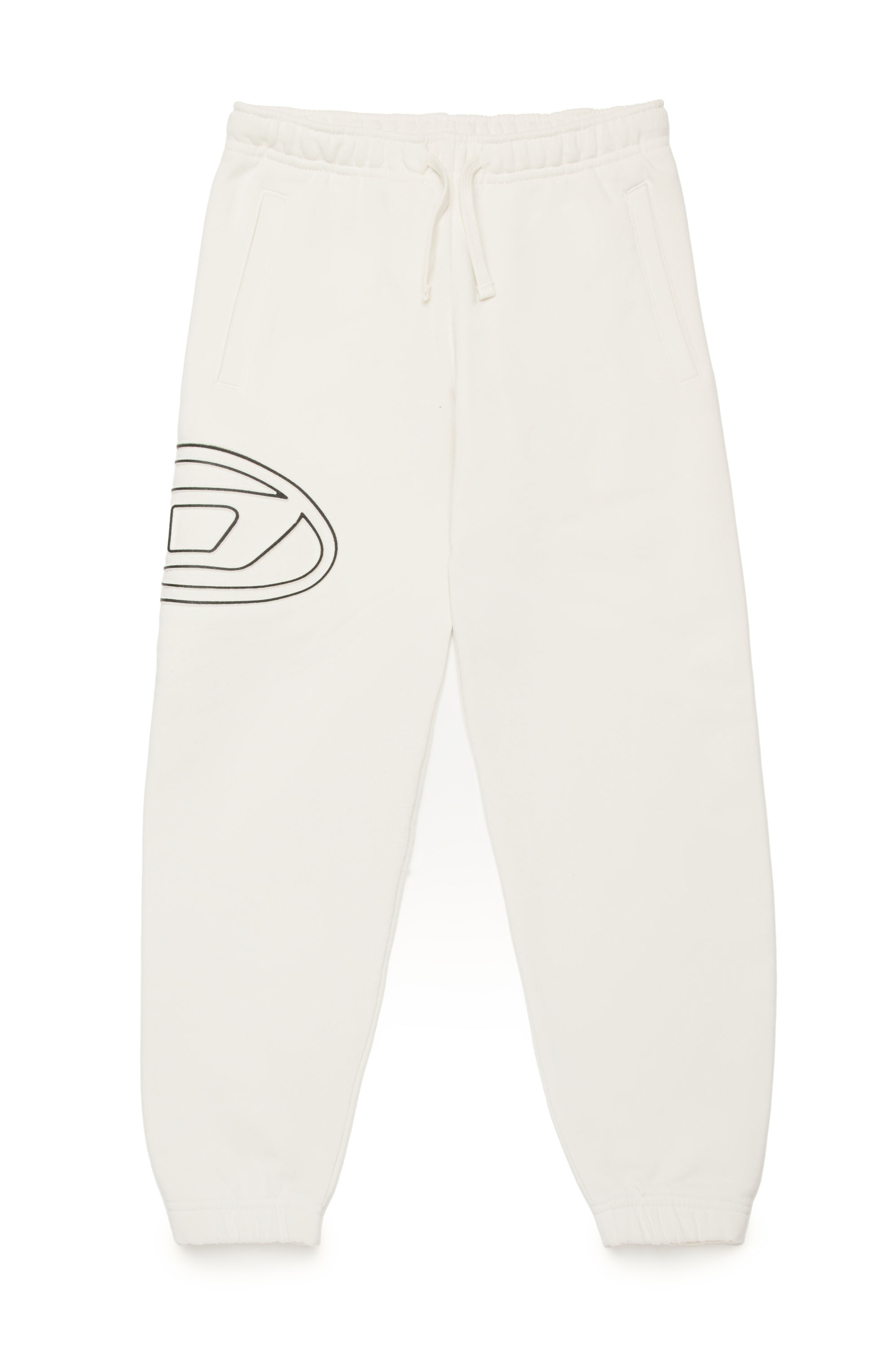 Diesel - PMARKIBIGOVAL, Uomo Pantaloni tuta con logo Oval D in rilievo in Bianco - Image 1