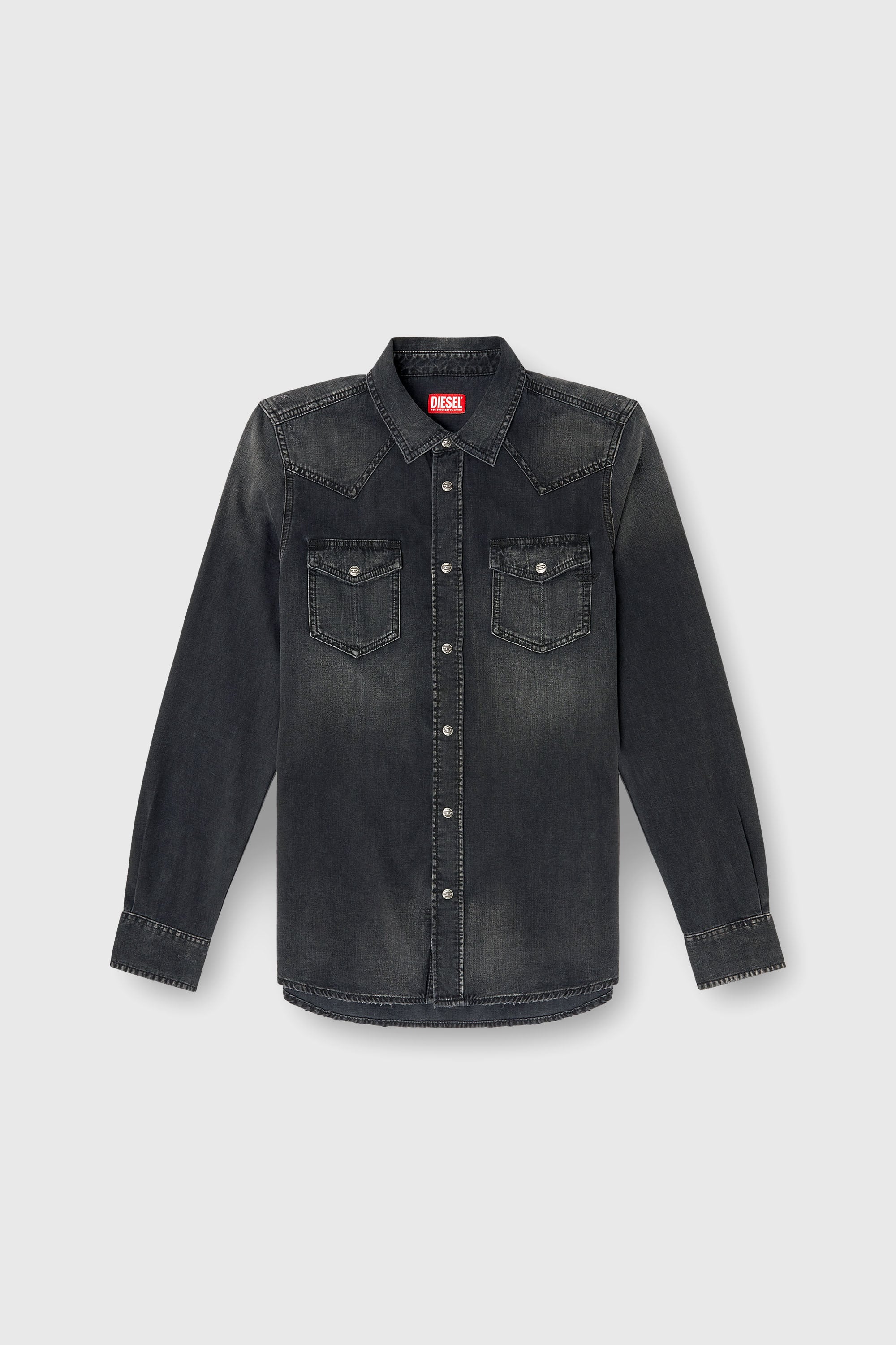 Diesel - D-VEGA, Overshirt in denim Uomo in Nero - 2