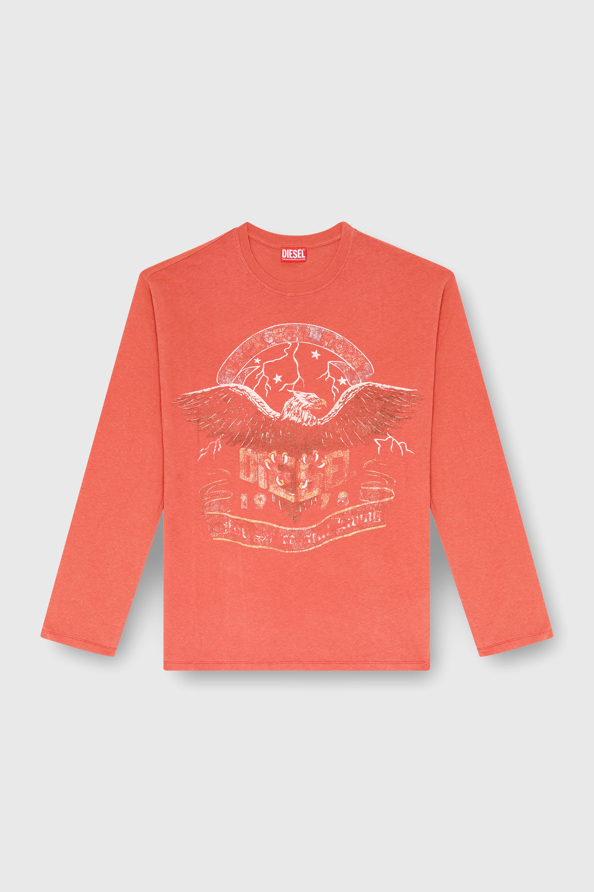 Diesel - T-GERI-LS, T-shirt &agrave; manches longues avec graphismes concert Homme in Rouge - 2