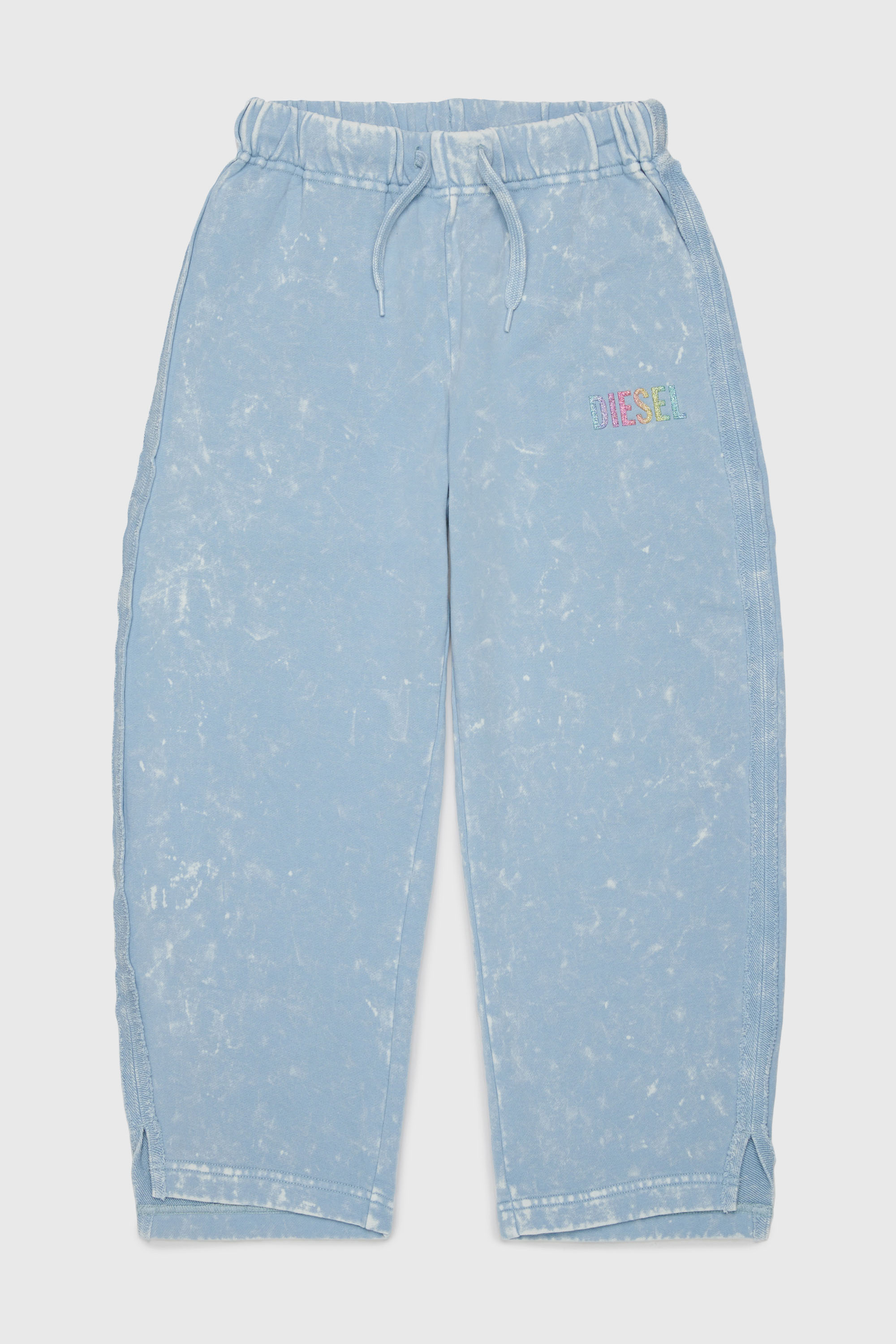 Diesel - PLOXY, Pantaloni in cotone effetto marmorizzato Donna in Blu - 1