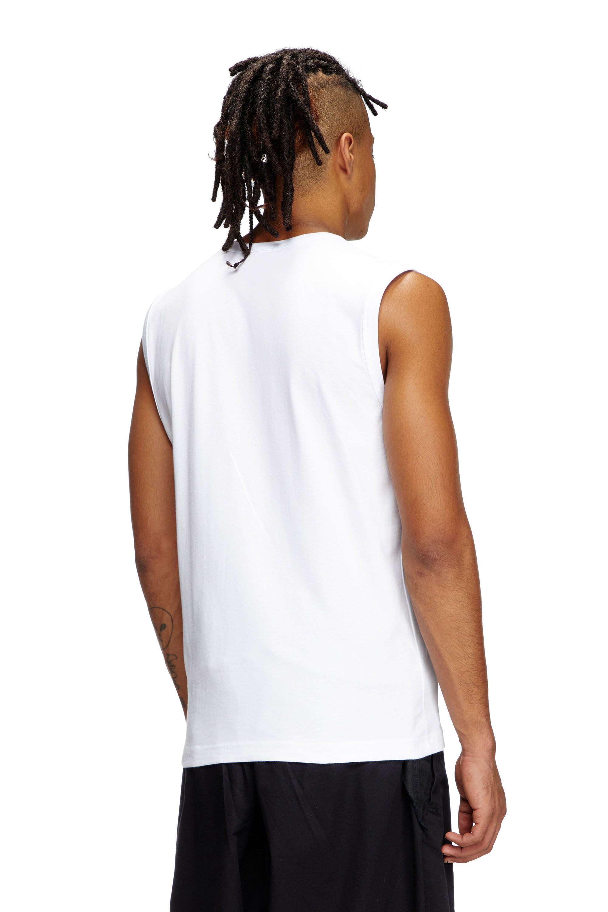 Diesel - T-BISCO-BIGOVAL, Top sans manches Homme in Blanc - 4