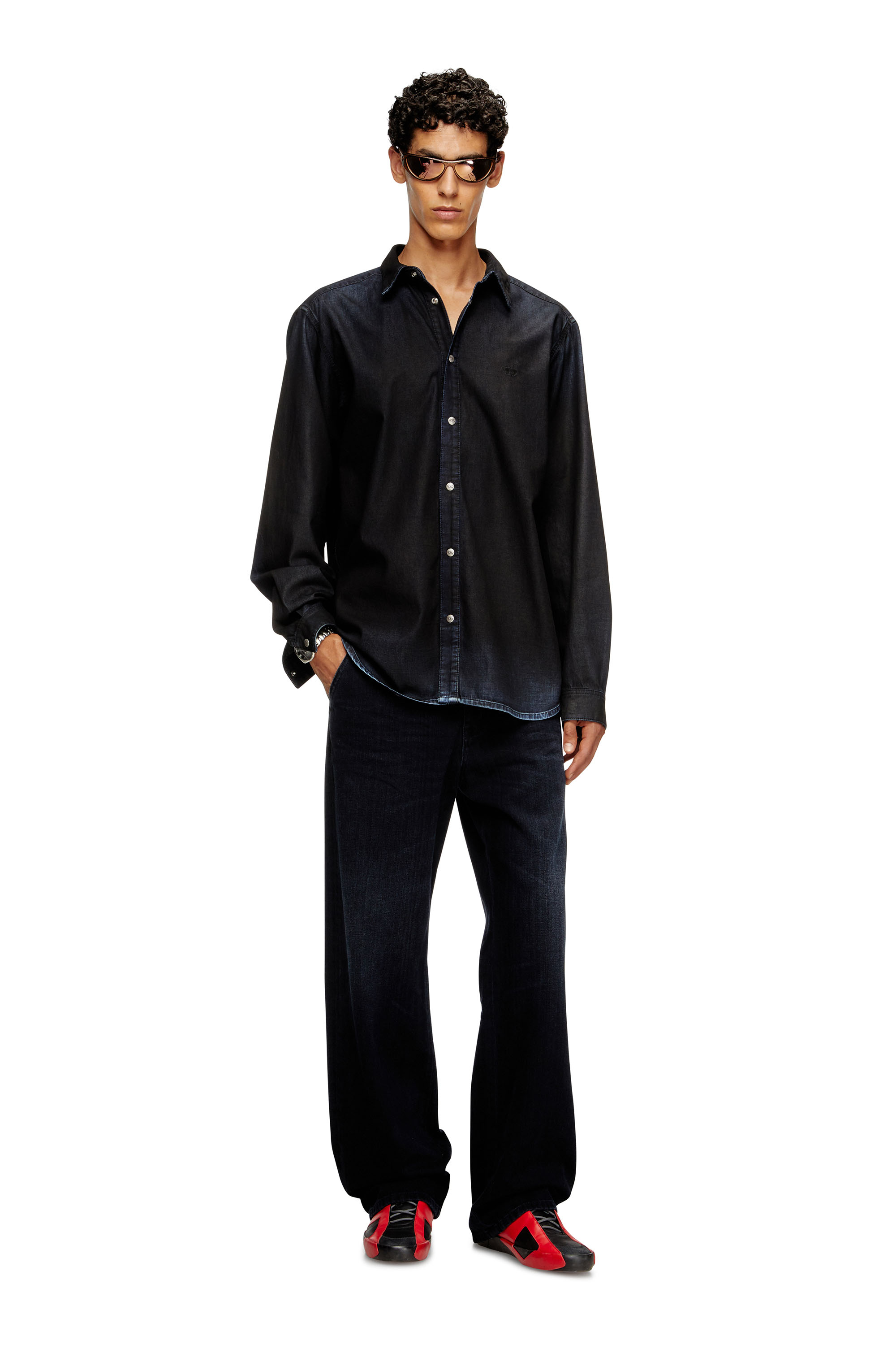Diesel - D-SIMPLY, Camicia in denim a maniche lunghe Uomo in Blu - 2