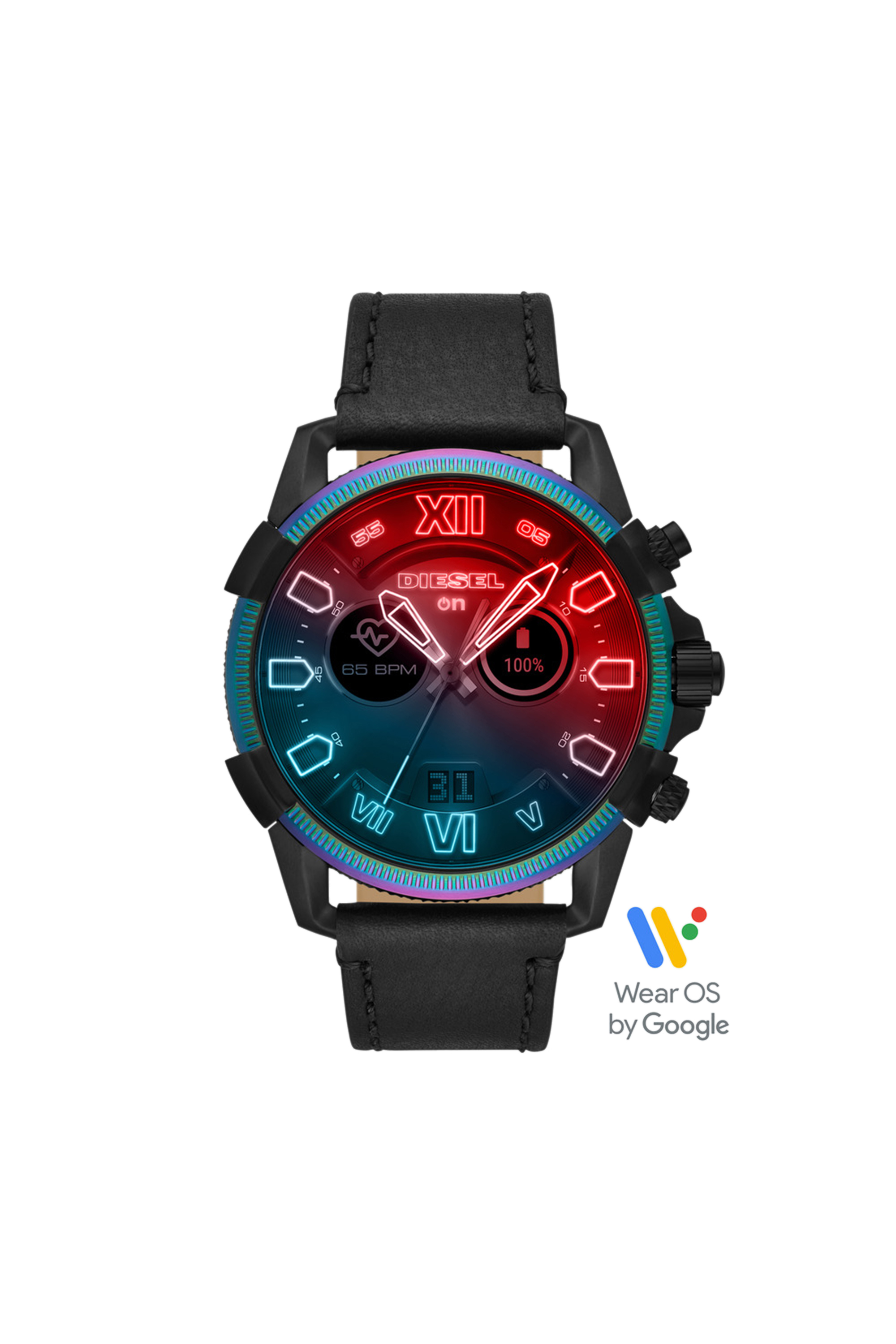 Diesel - DT2013, Herren Full Guard 2.5 Smartwatch mit schwarzem Lederarmband in Schwarz - 1