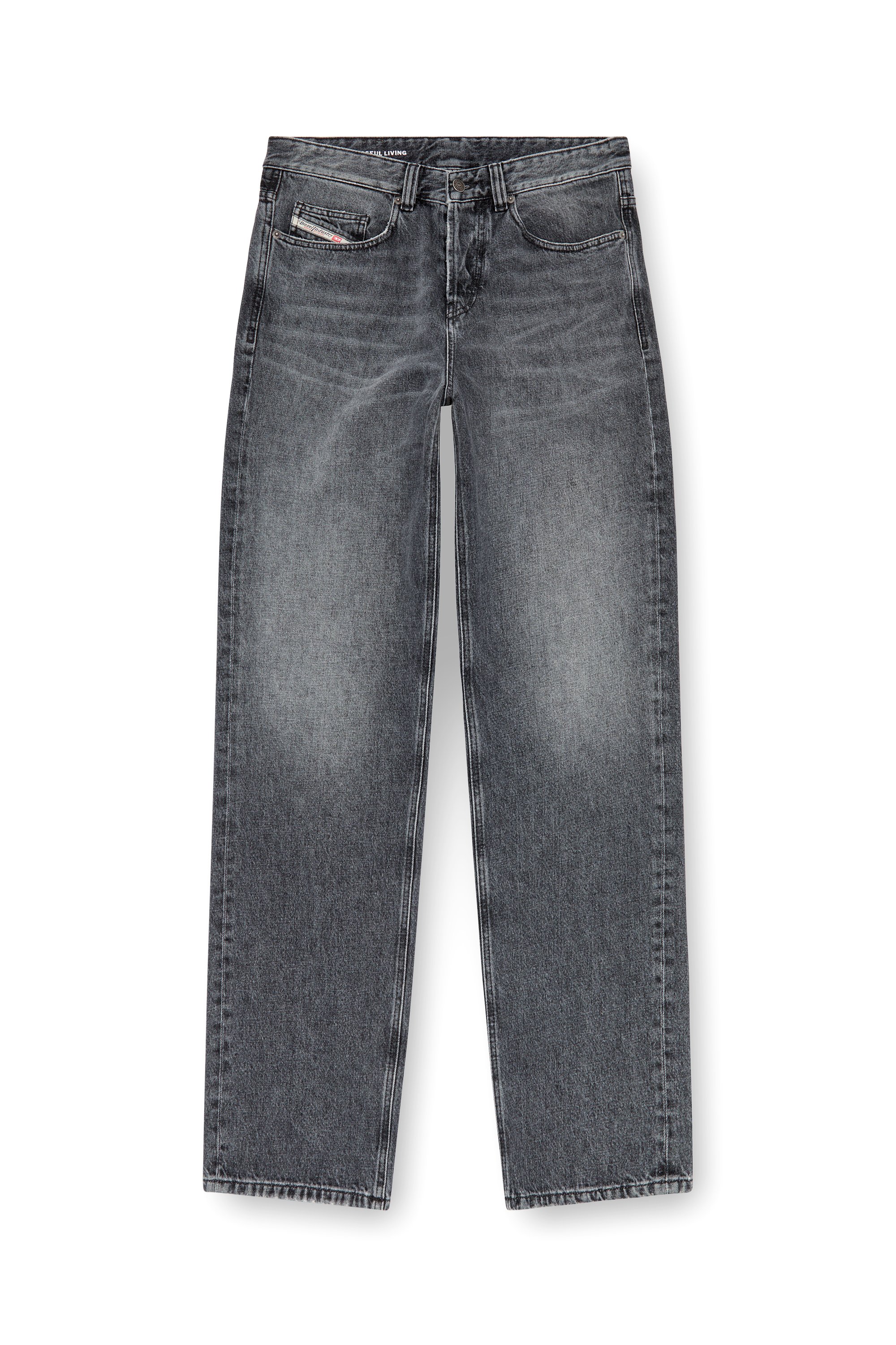Diesel - Uomo Straight Jeans 2001 D-Macro 007X3, Grigio scuro - Image 3