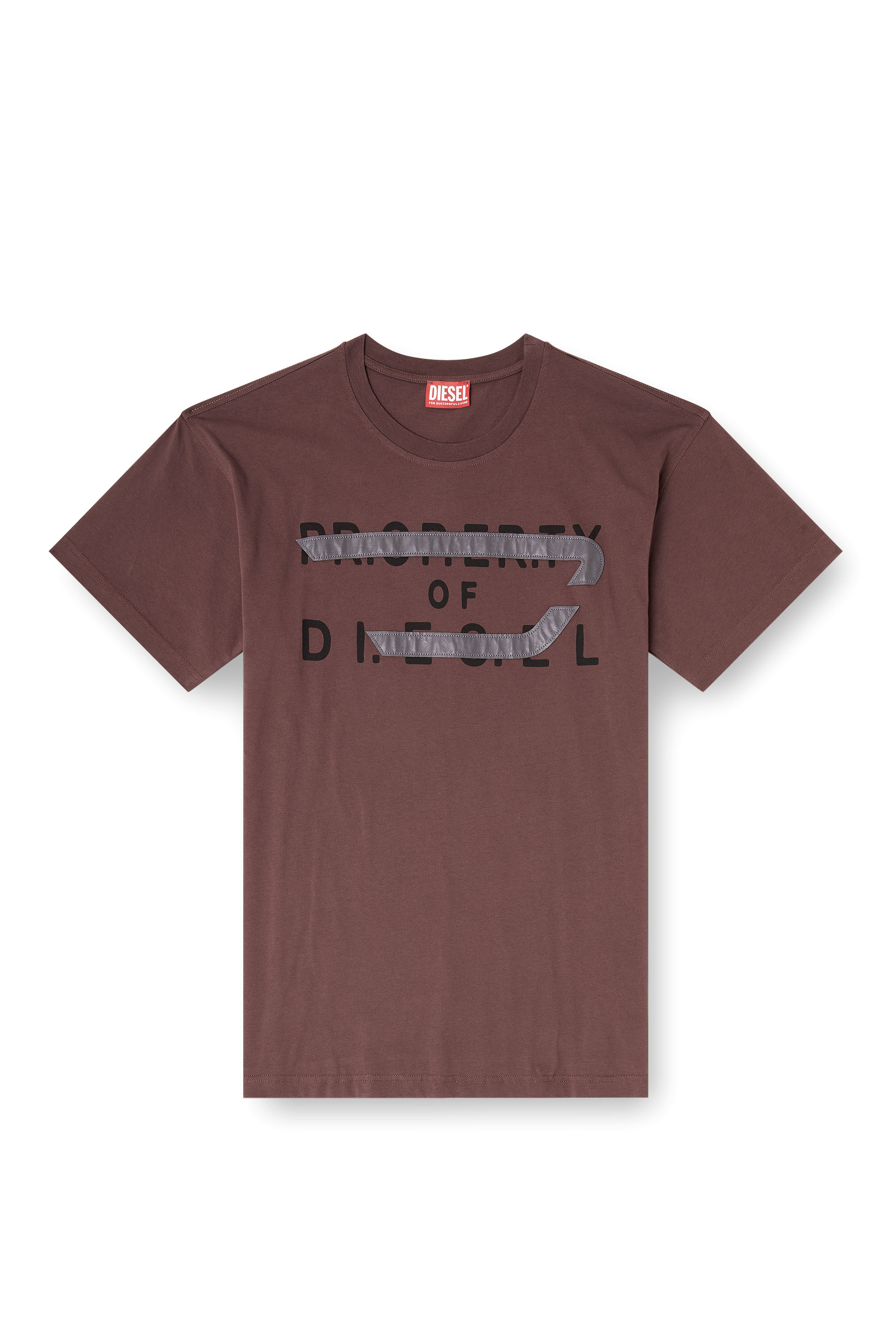 Diesel - T-NORM-V11, Man's Regular T-shirt with D appliqu&eacute; in null - 3