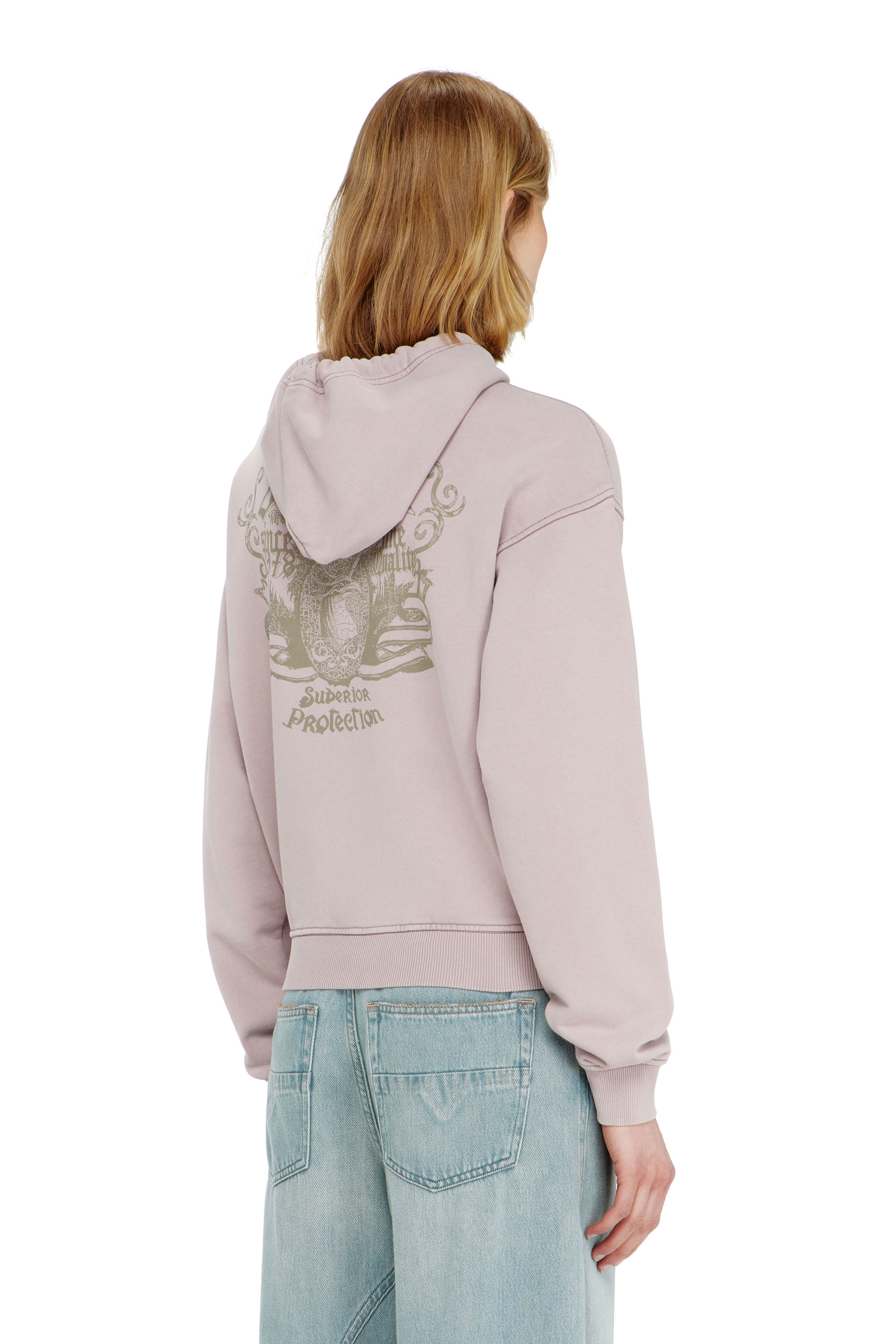 Diesel - F-PHOENY, Felpa con cappuccio con stampe e applicazioni di strass Donna in ToBeDefined - 4