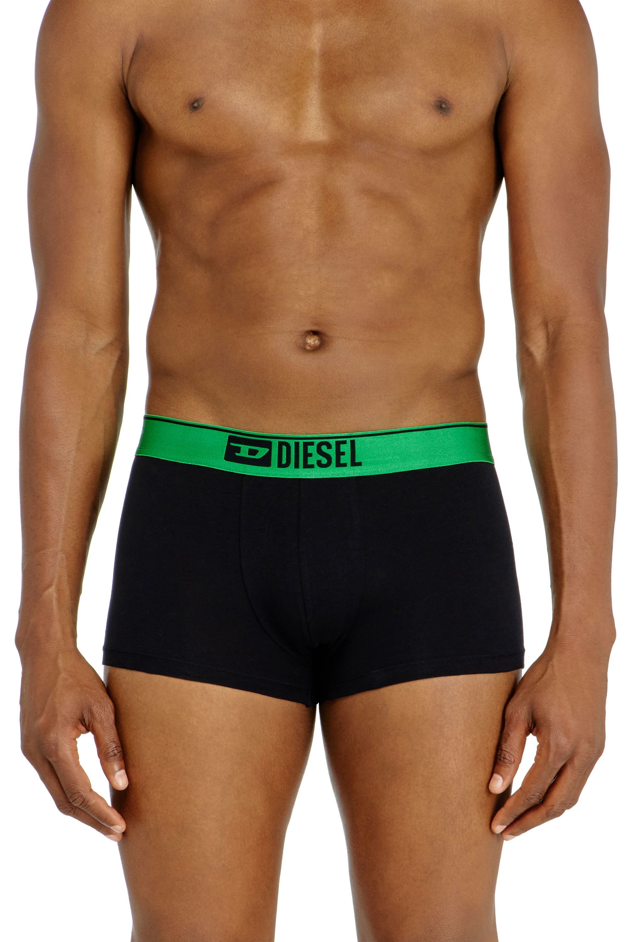 Diesel - DAMIEN-GFT-3PACK, Set da tre boxer lungo con fascia in vita metallizzata Uomo in Nero - 3