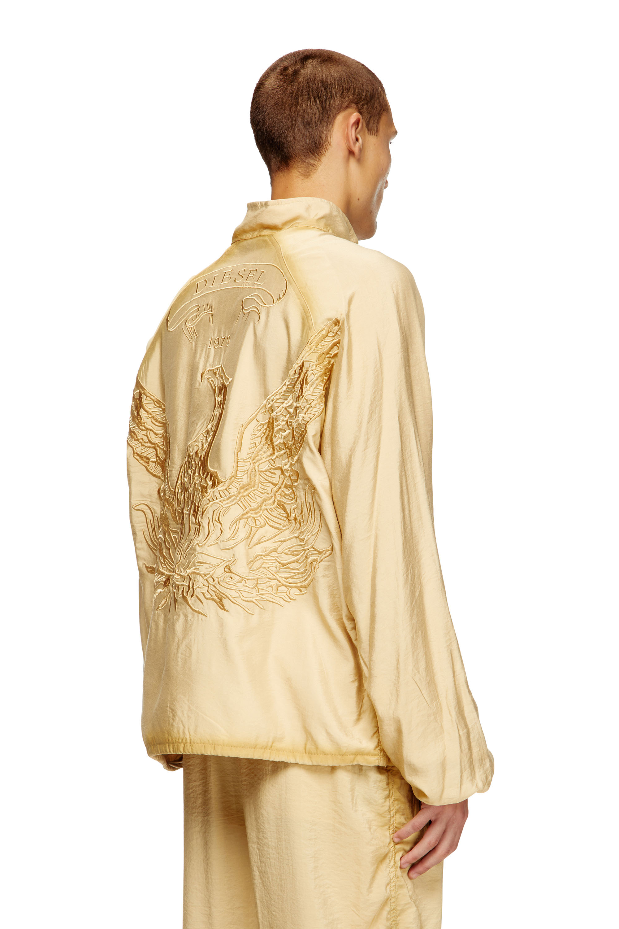 Diesel - J-HENRI-SOUVENIR, Giacca sportiva con ricami souvenir Uomo in Beige - 4