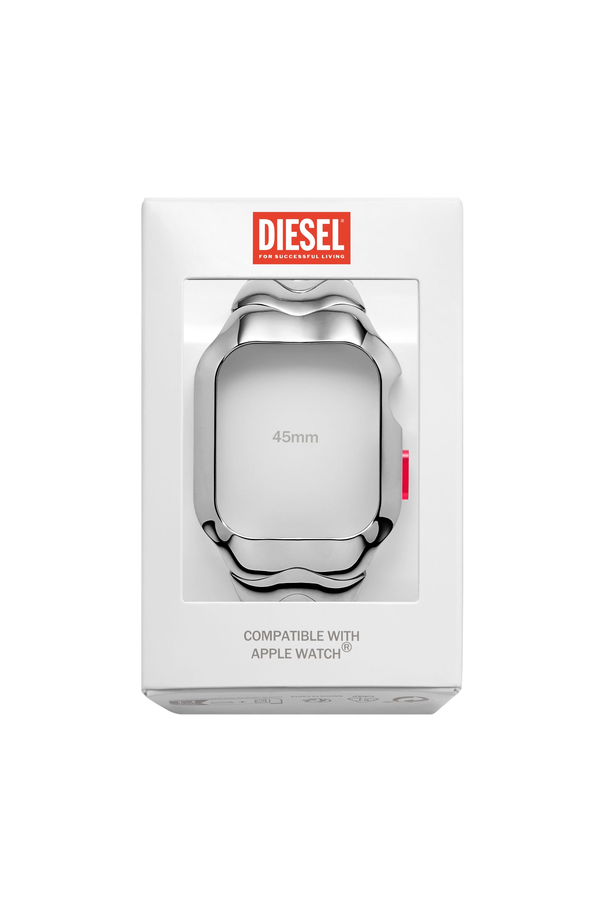 Diesel - DSS0024, Bracelet Unibody en acier inoxydable pour Apple Watch&reg;, 45 mm Mixte in Gris argent&eacute; - 2