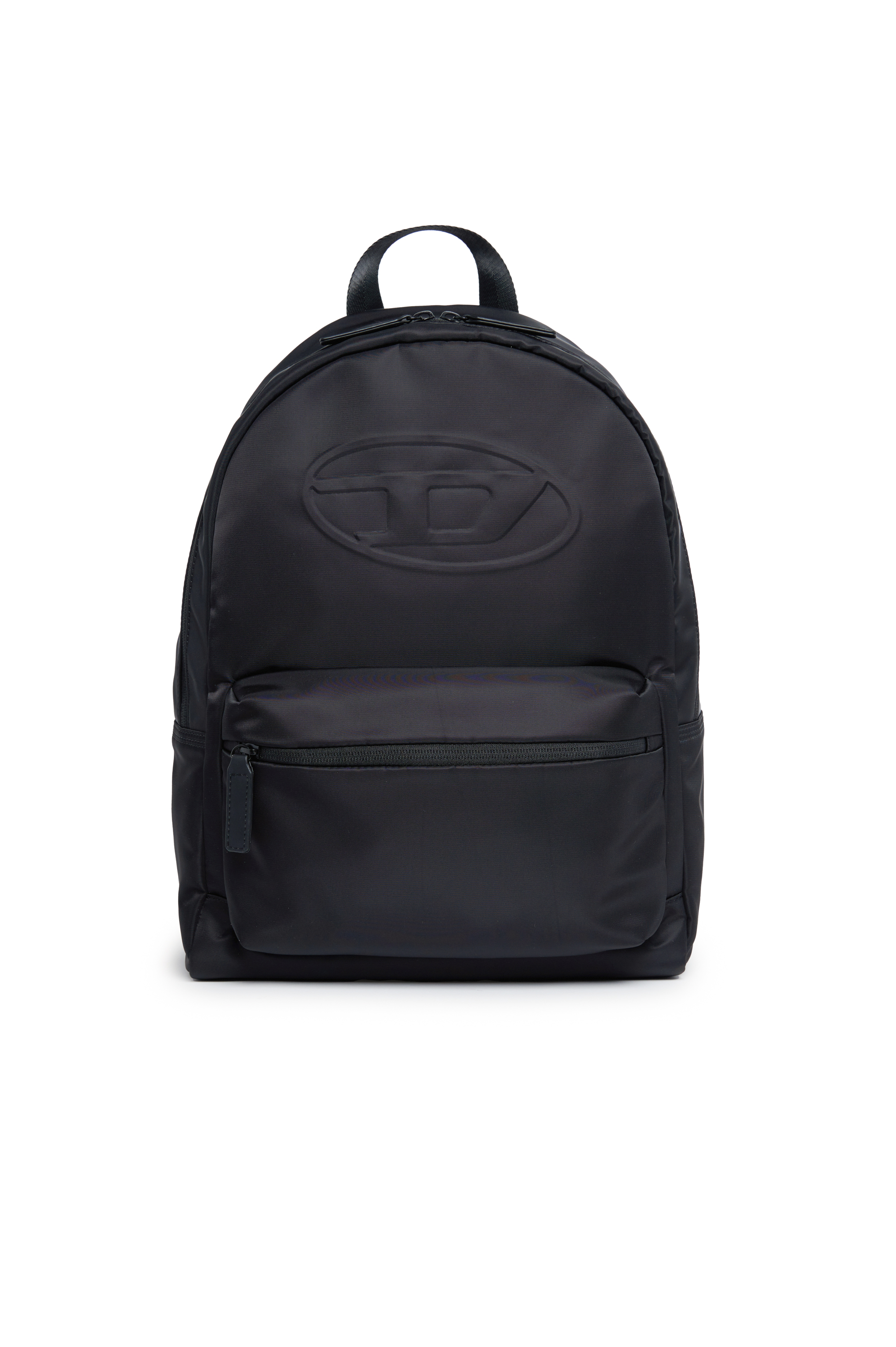 Diesel - WOVAL, Unisex Rucksack aus Nylon mit geprägtem Oval D in Schwarz - 1