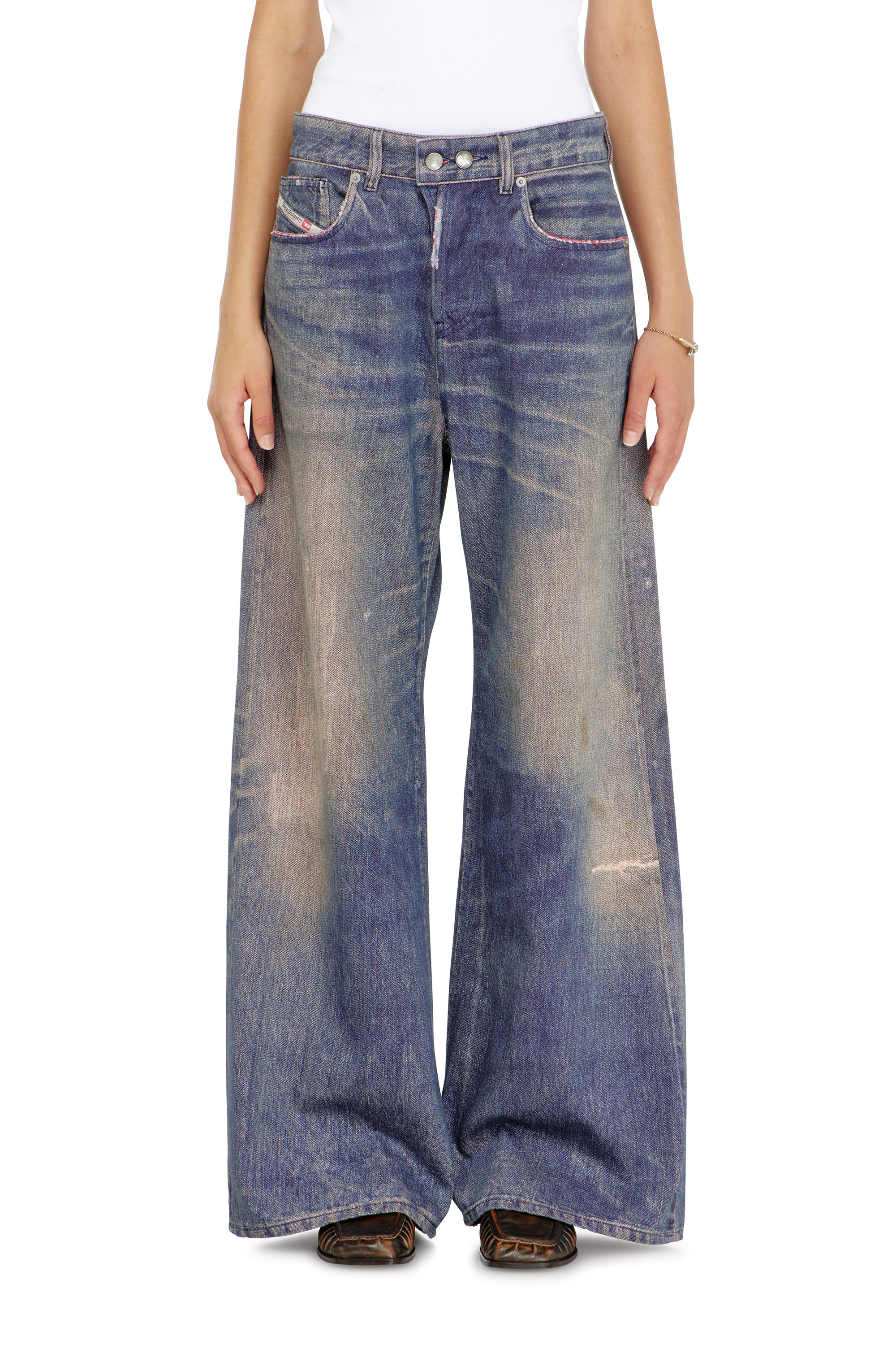 Diesel - Relaxed Jeans 1996 D-Sire 09P95 Donna, Blu Scuro - Image 4