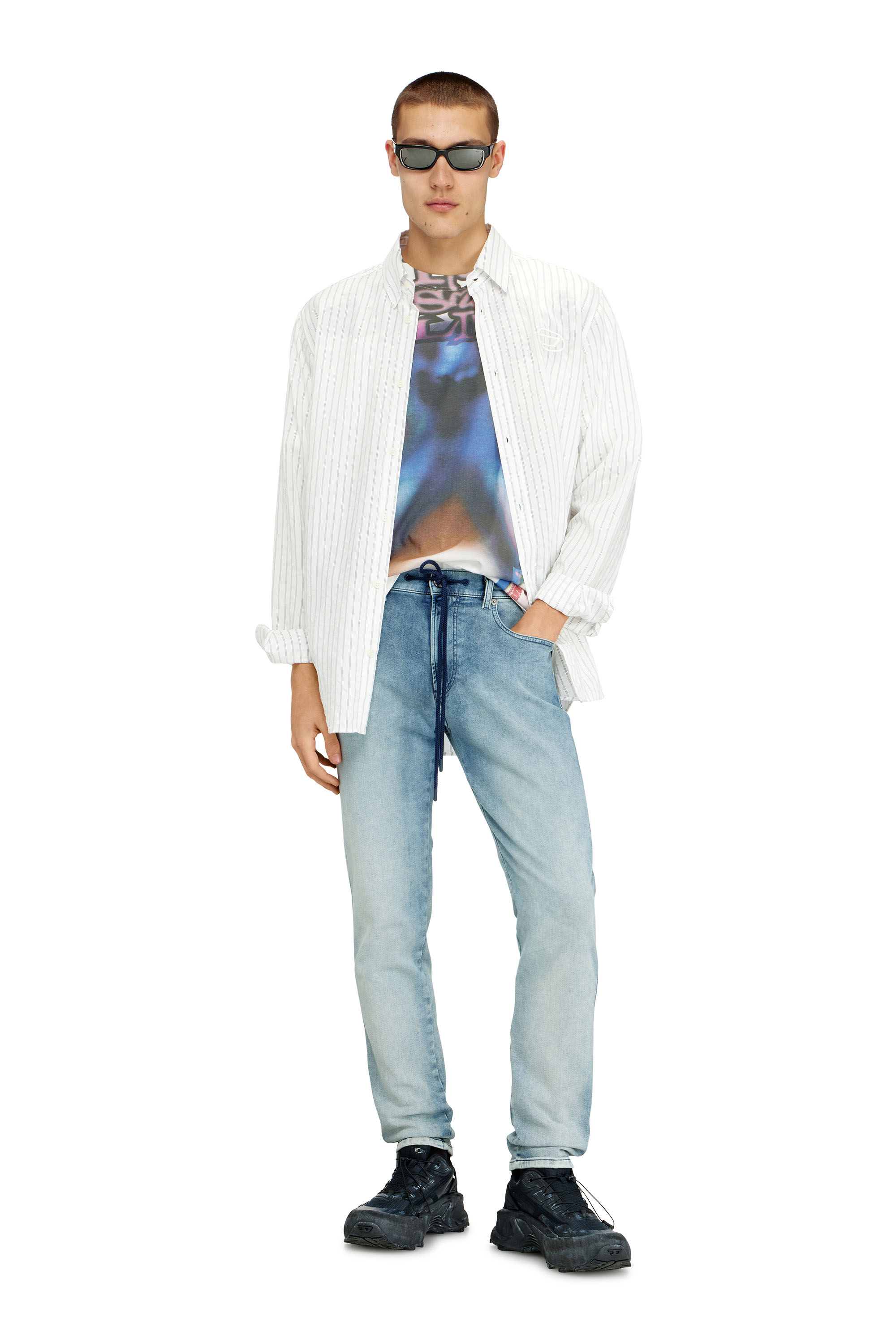 Diesel - Slim 2062 D-Strukt Joggjeans&reg; 068UB Uomo, Blu Chiaro - Image 1