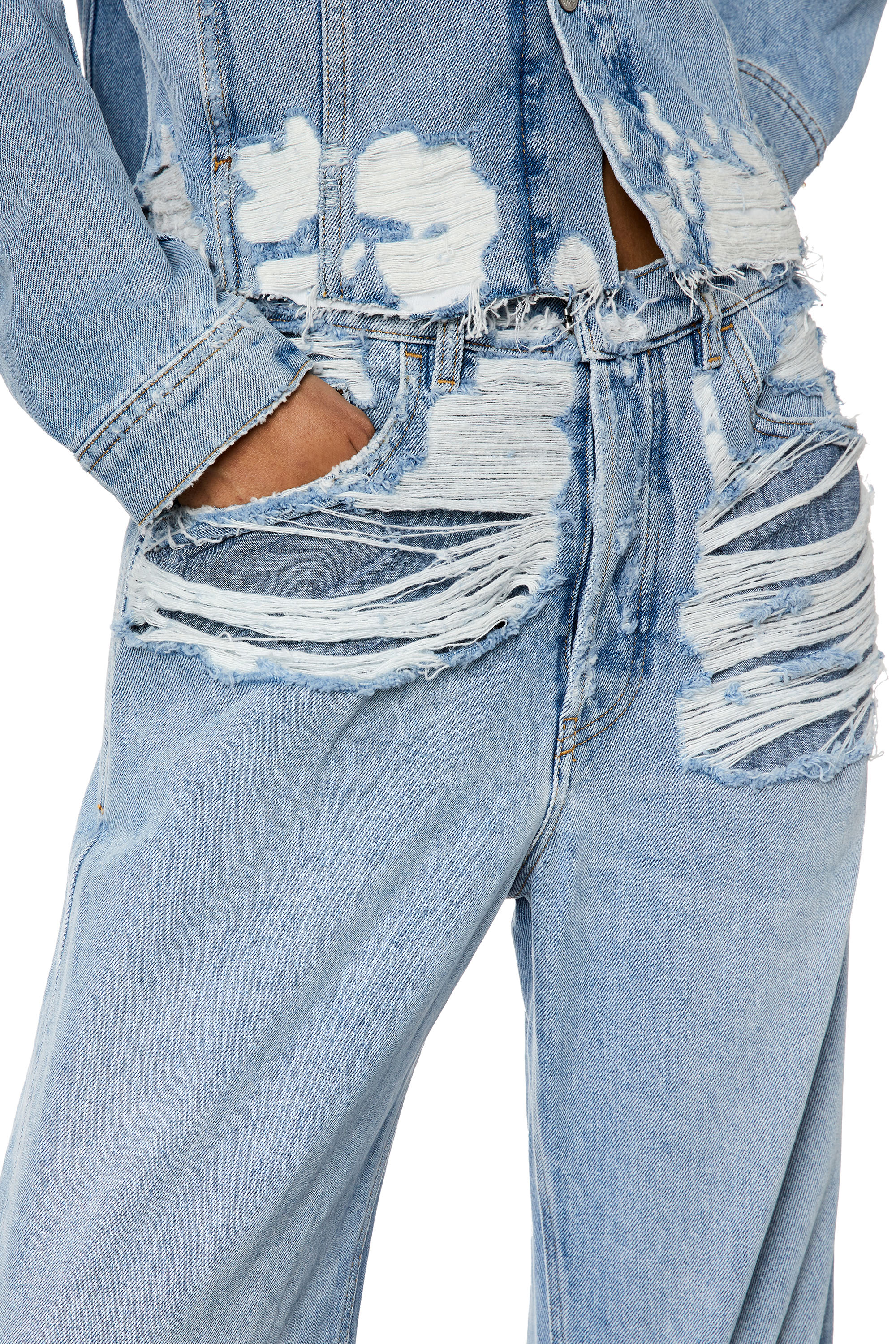 Diesel - Straight Jeans D-Ark 007S3, Blu Chiaro - Image 4