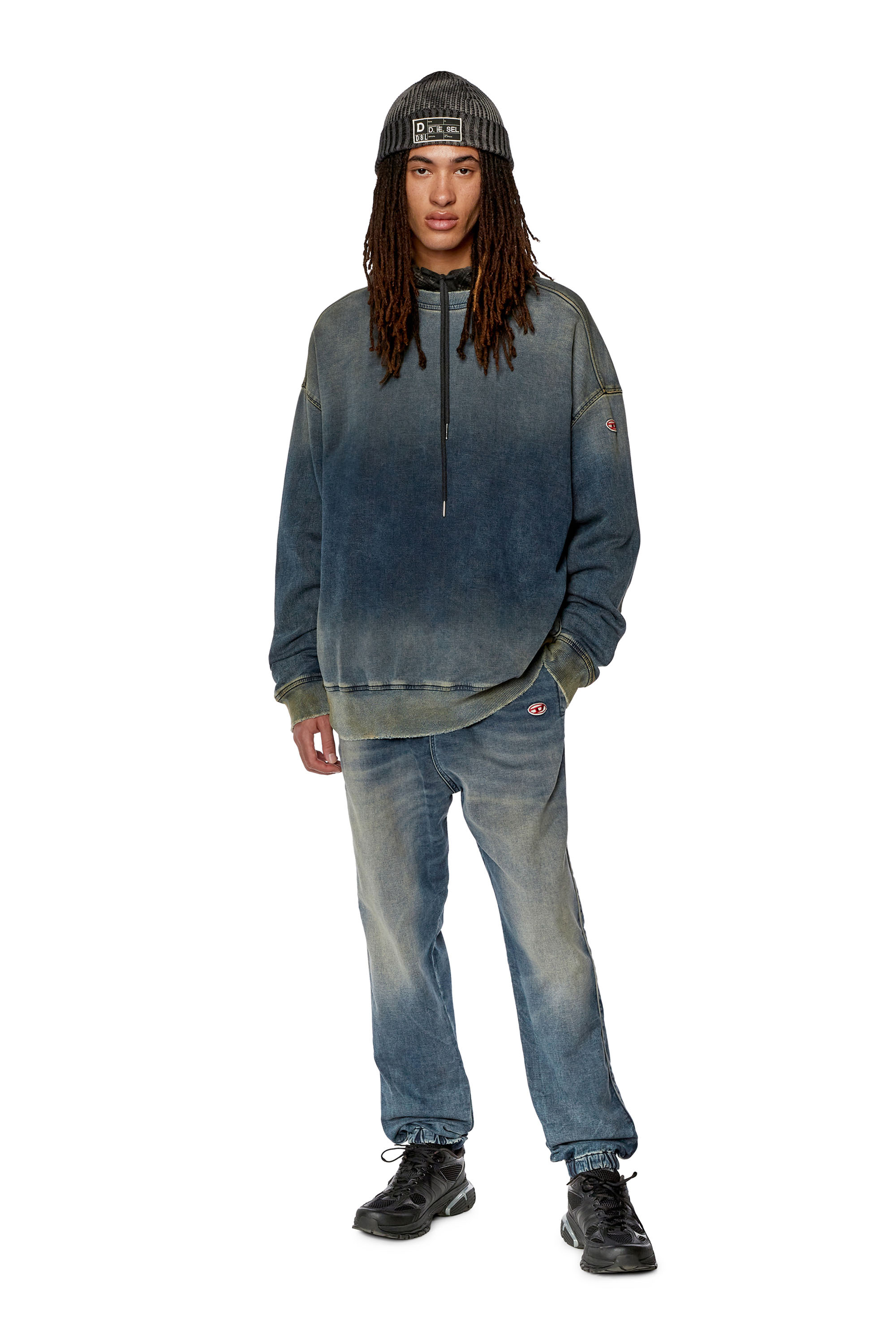 Diesel - Tapered D-Lab Track Denim 068FN, Blu Scuro - Image 4
