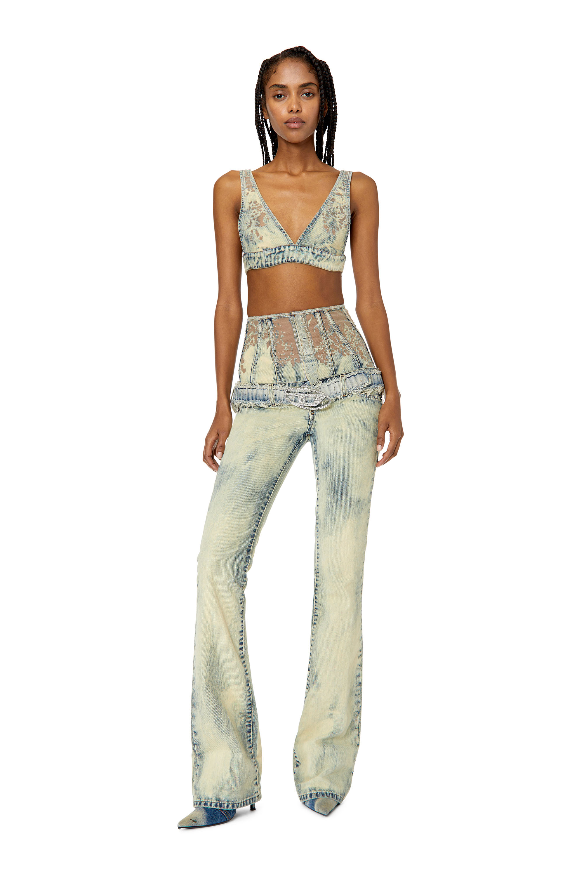 Diesel - 1969 D-Ebbey 068GP Bootcut and Flare Jeans, Blu Chiaro - Image 5