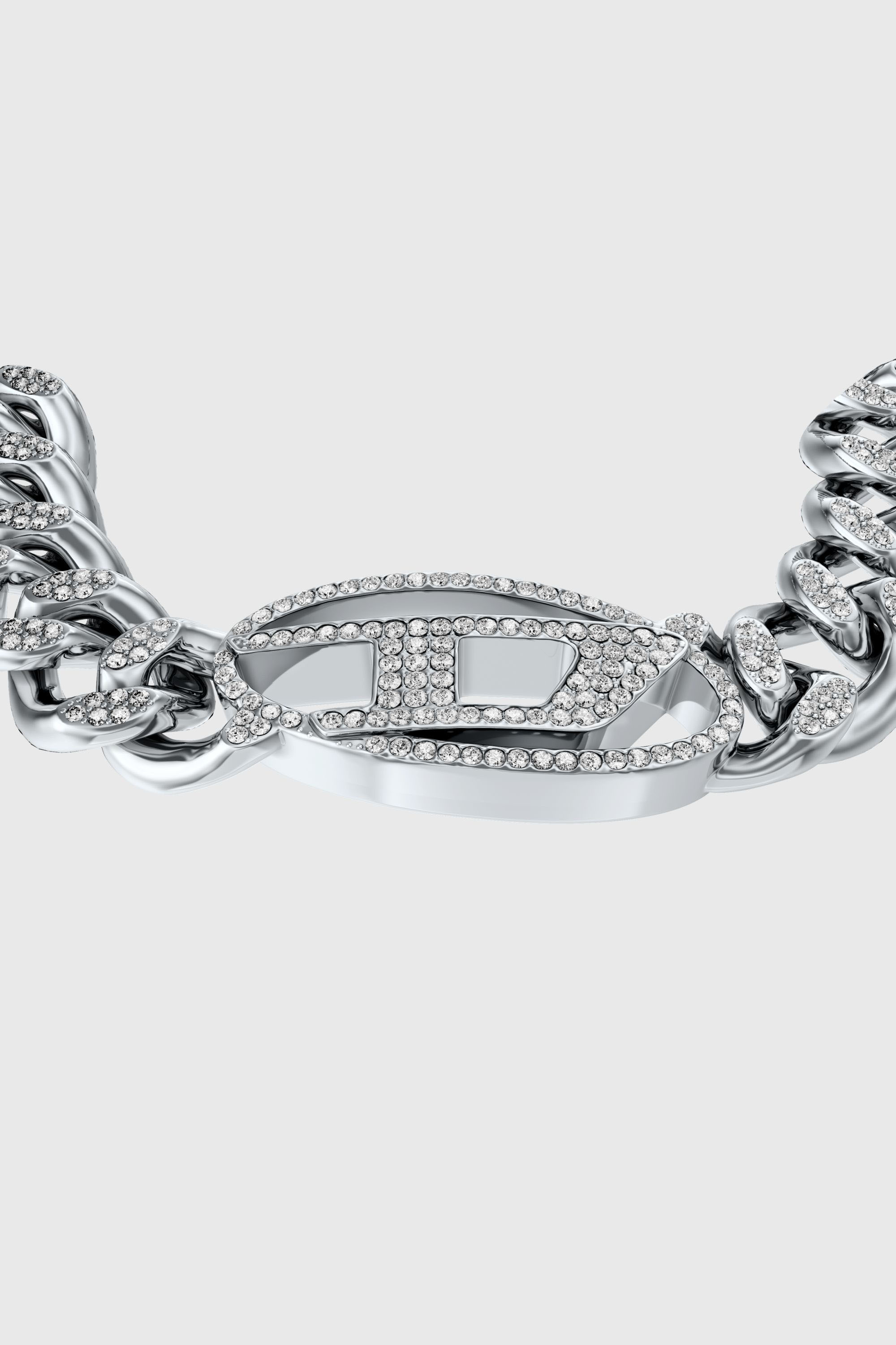Diesel - DX1707040 JEWELLERY, Bracciale a catena Oval D in acciaio inox Unisex in Argento - 2