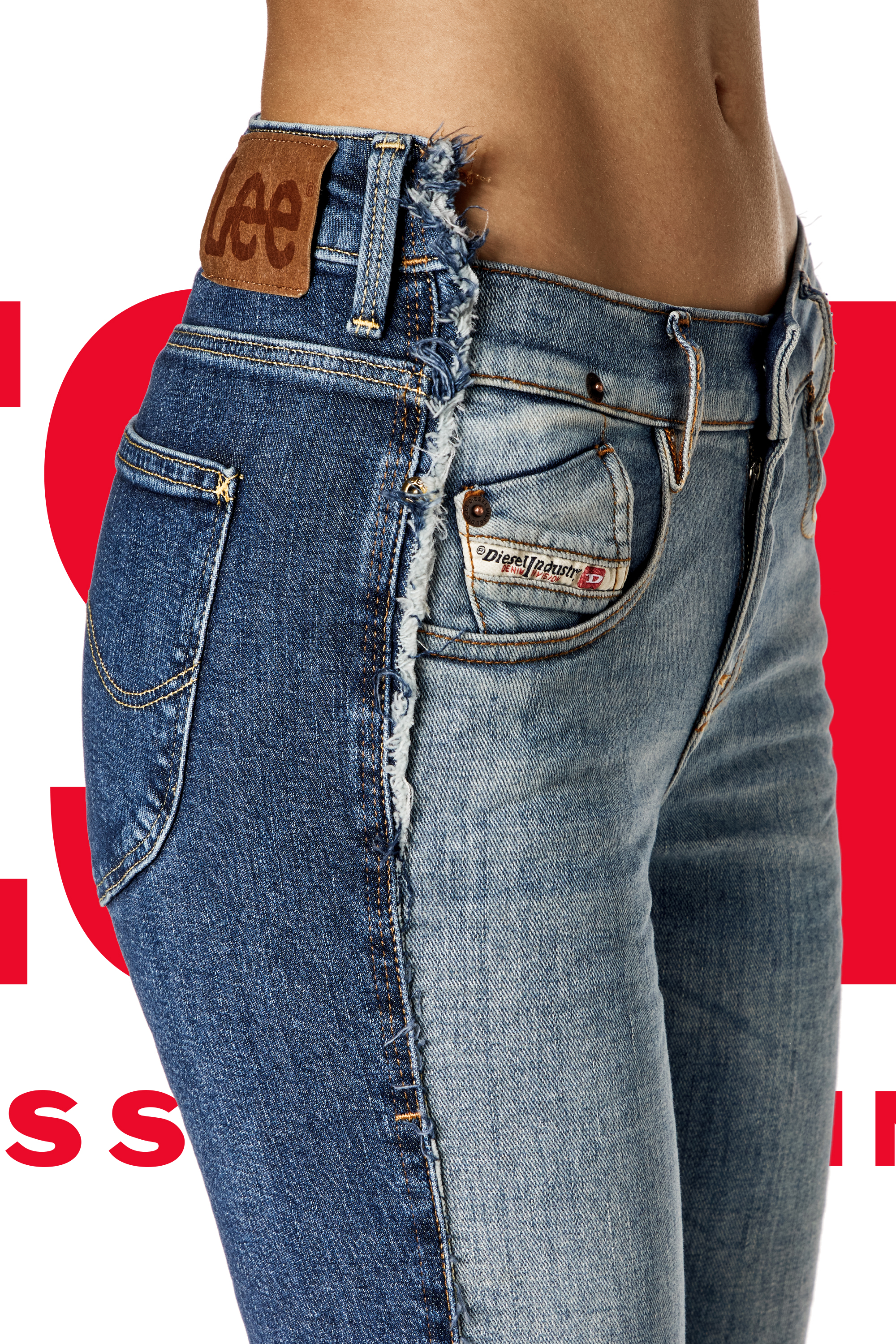 Bootcut Jeans Dieseloves 01 09K46, Bleu moyen Diesel - Bootcut Jeans Dieseloves 01 09K46 Femme, Bleu moyen - Image 2