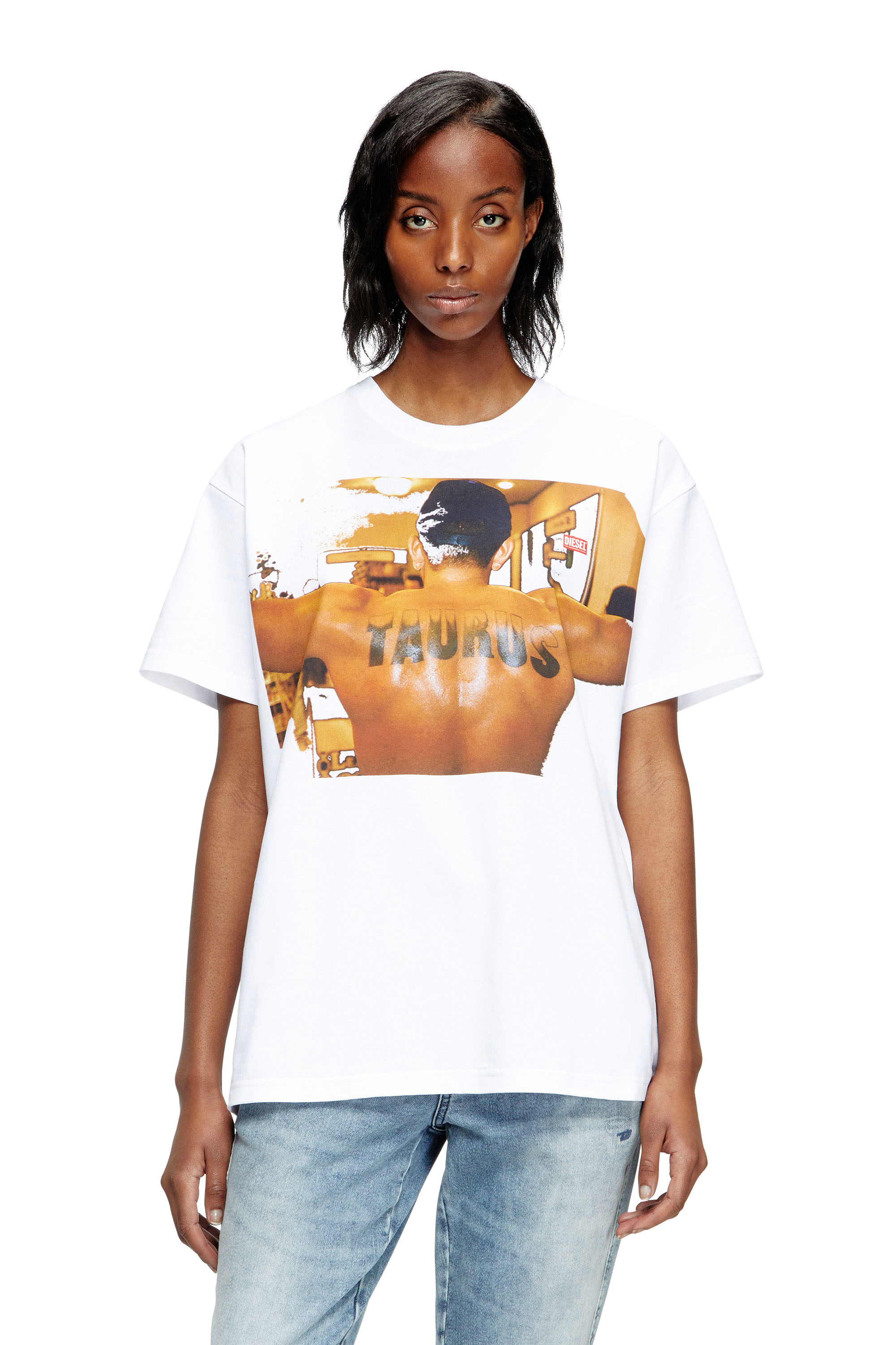 Diesel - PR-T-NORM-TOM25-1, T-shirt avec imprimé graphique Mixte in Blanc - 1