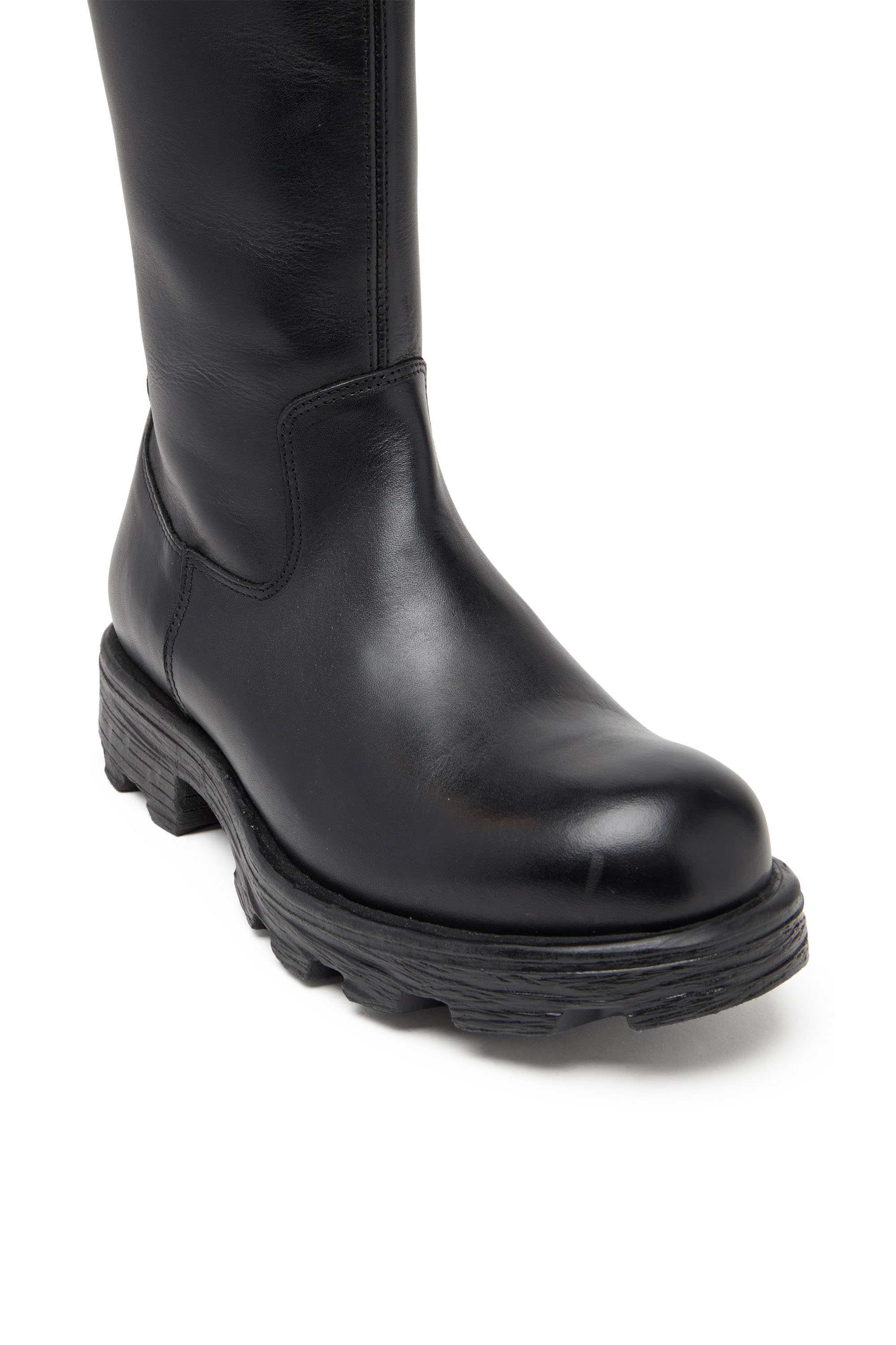 Diesel - D-HAMMER HB D W, D-Hammer-Stivale knee-high in pelle Donna in Nero - 6