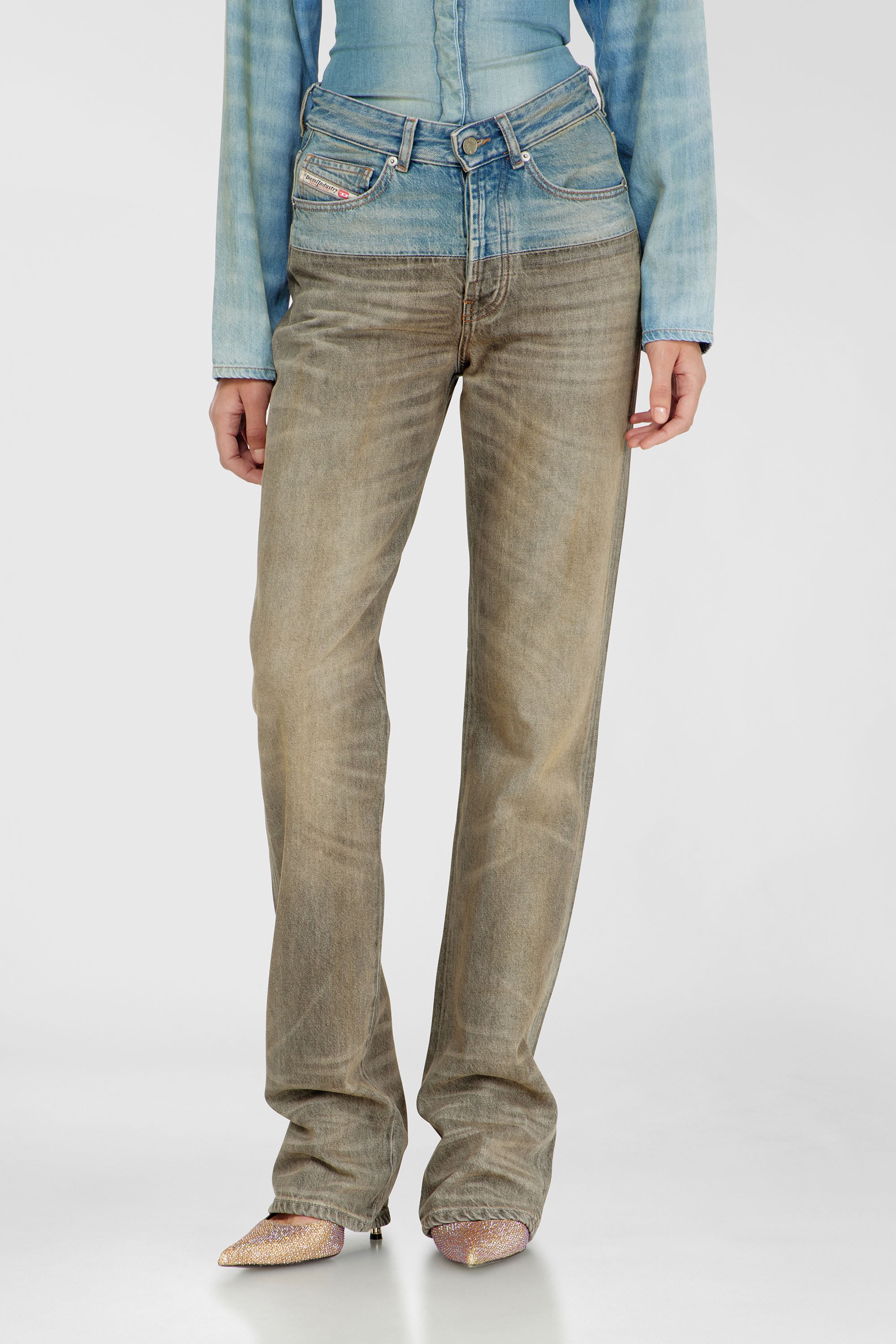 Diesel - Damen Regular Jeans D-Sie 0ADDX, Grau/Blau - 4