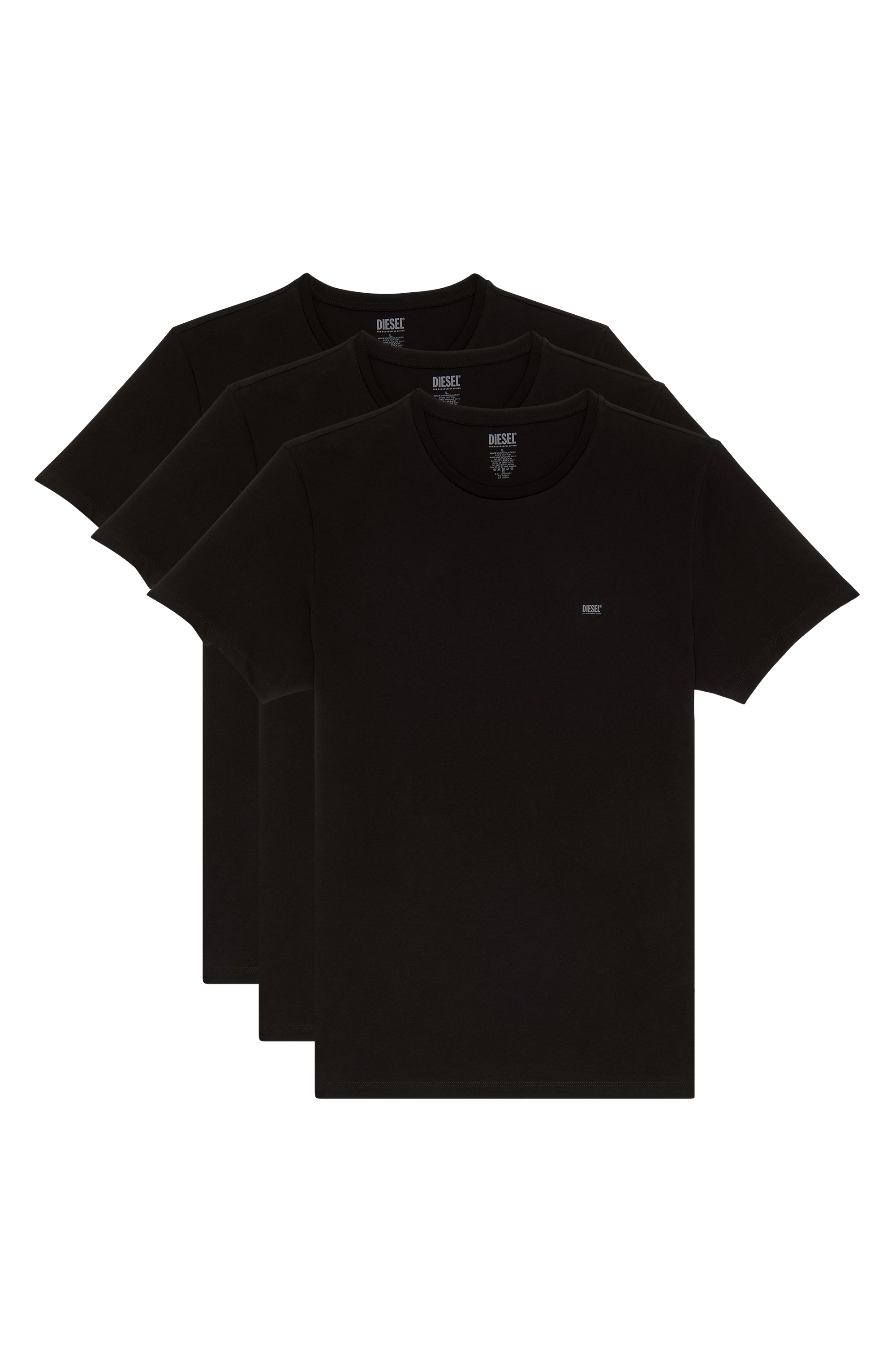 Diesel - UMTEE-JAKETHREEPACK, Set di tre di T-shirt girocollo Uomo in Nero - 2