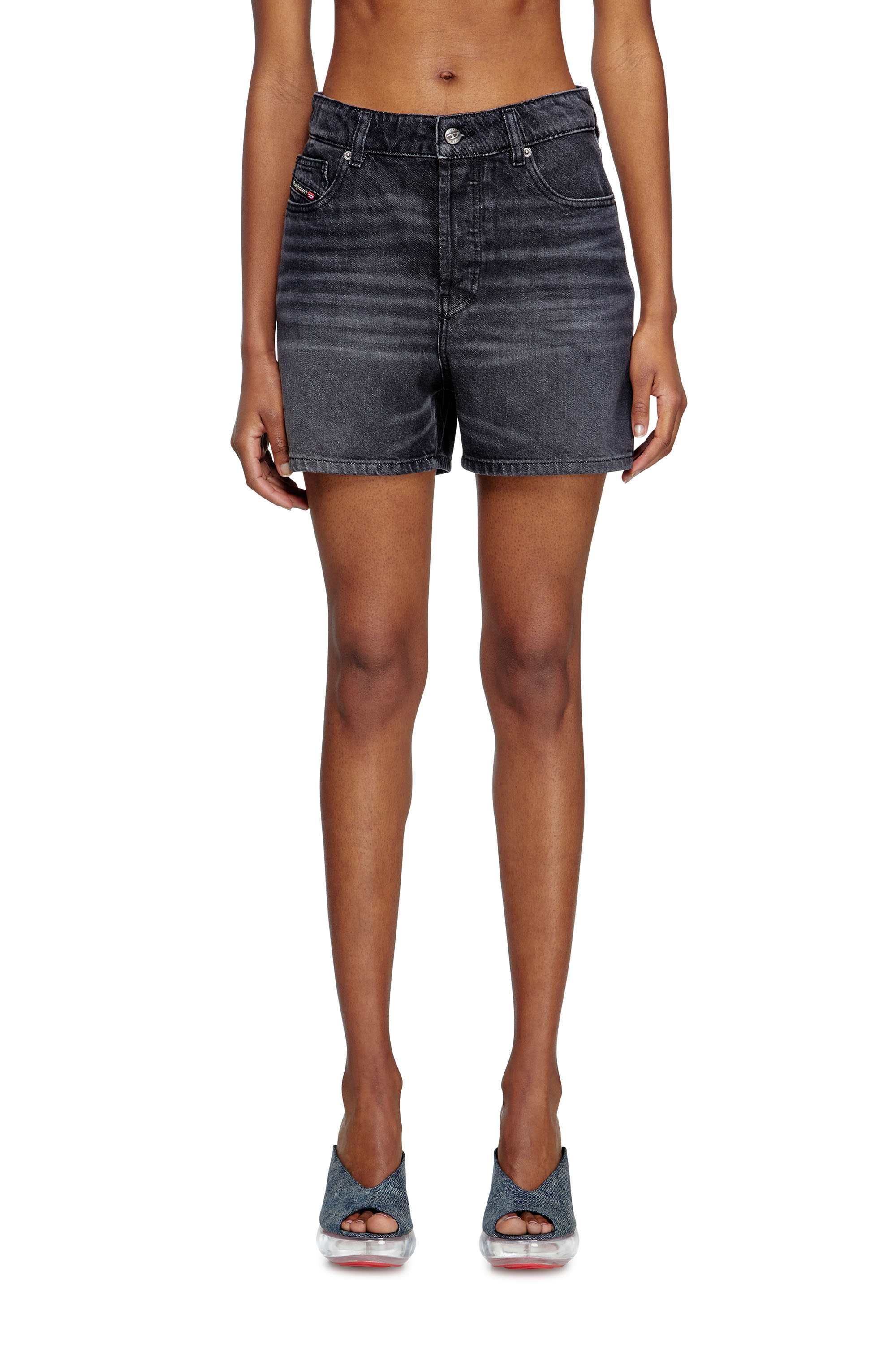 DE-JIRO, Nero Diesel - DE-JIRO, Short in denim Donna in Nero - 3