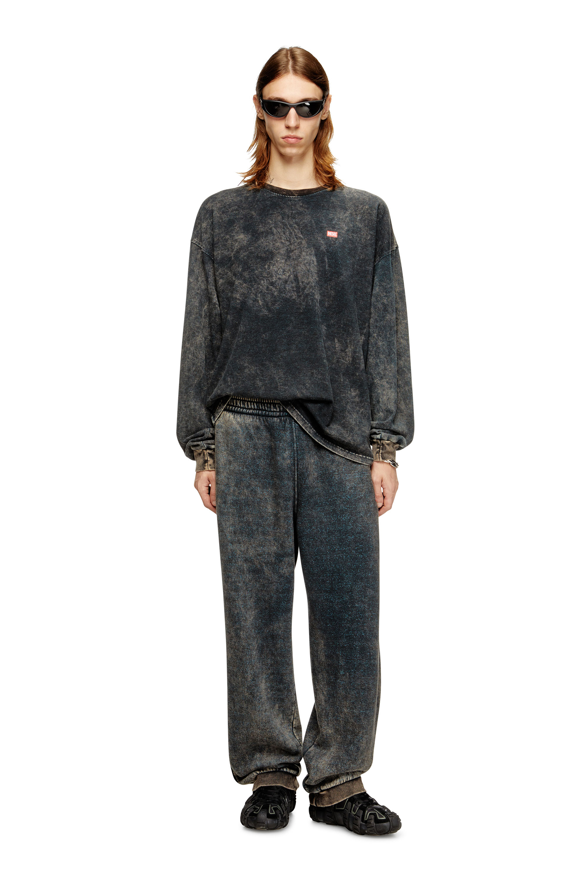 Diesel - T-BOXT-LS-T3, T-shirt in cotone con maniche lunghe Uomo in Nero - 2