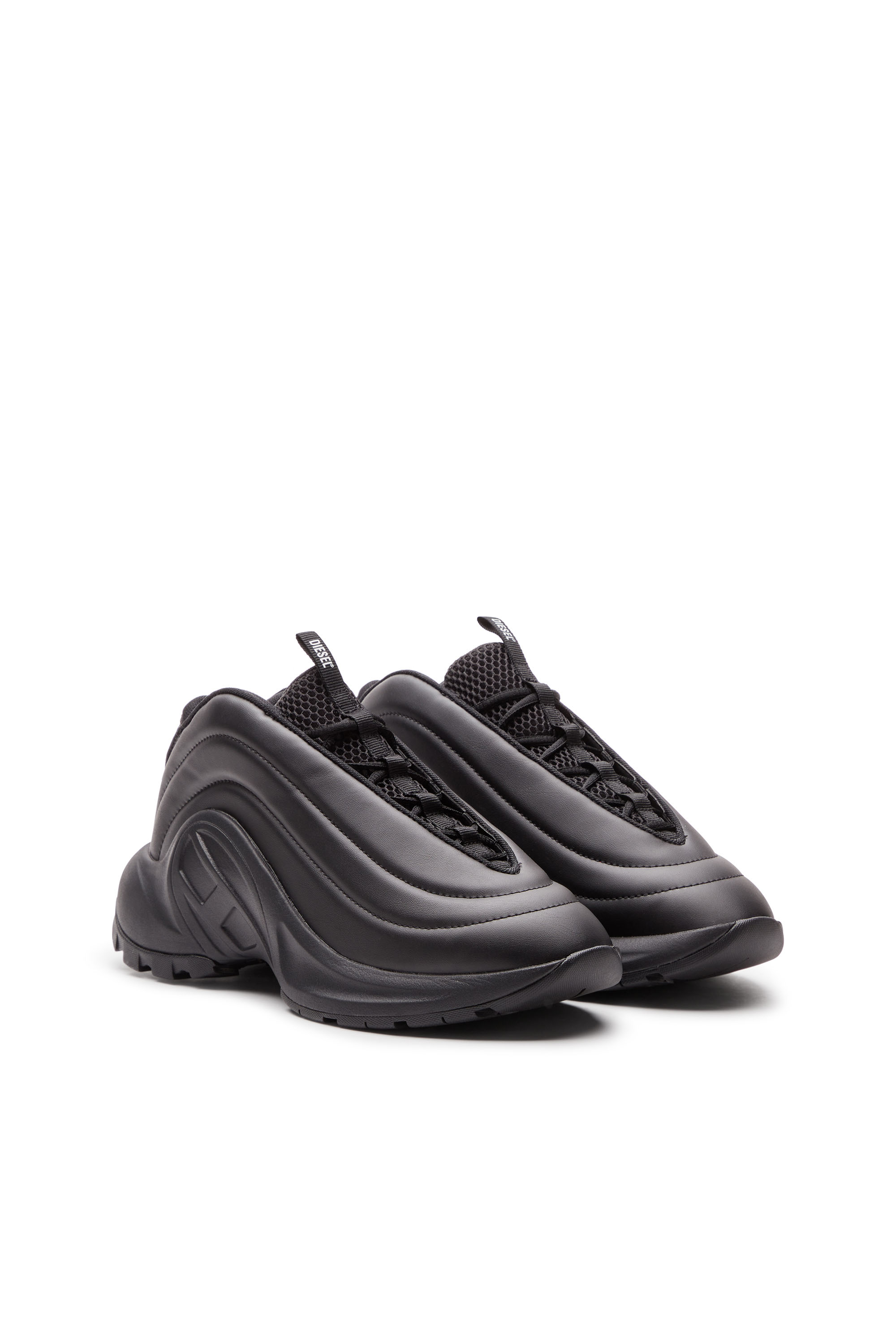 Diesel - S-D-RUNNER X, Unisex S-D-Runner X-Schlupfsneakers mit mattem Oval D-Spann in Schwarz - 2