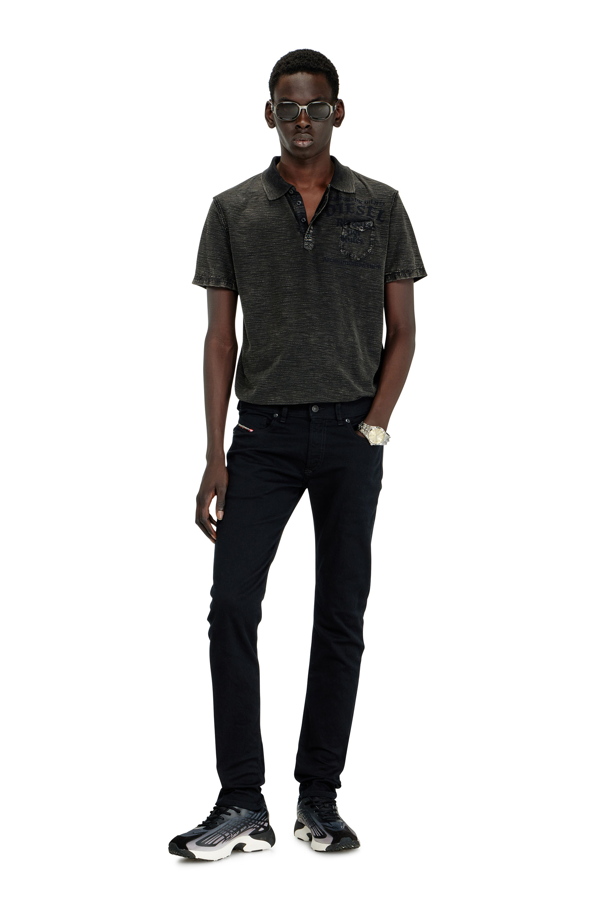 Diesel - Skinny Jeans 1979 Sleenker 09C51 Homme, Noir/Gris fonc&eacute; - Image 1