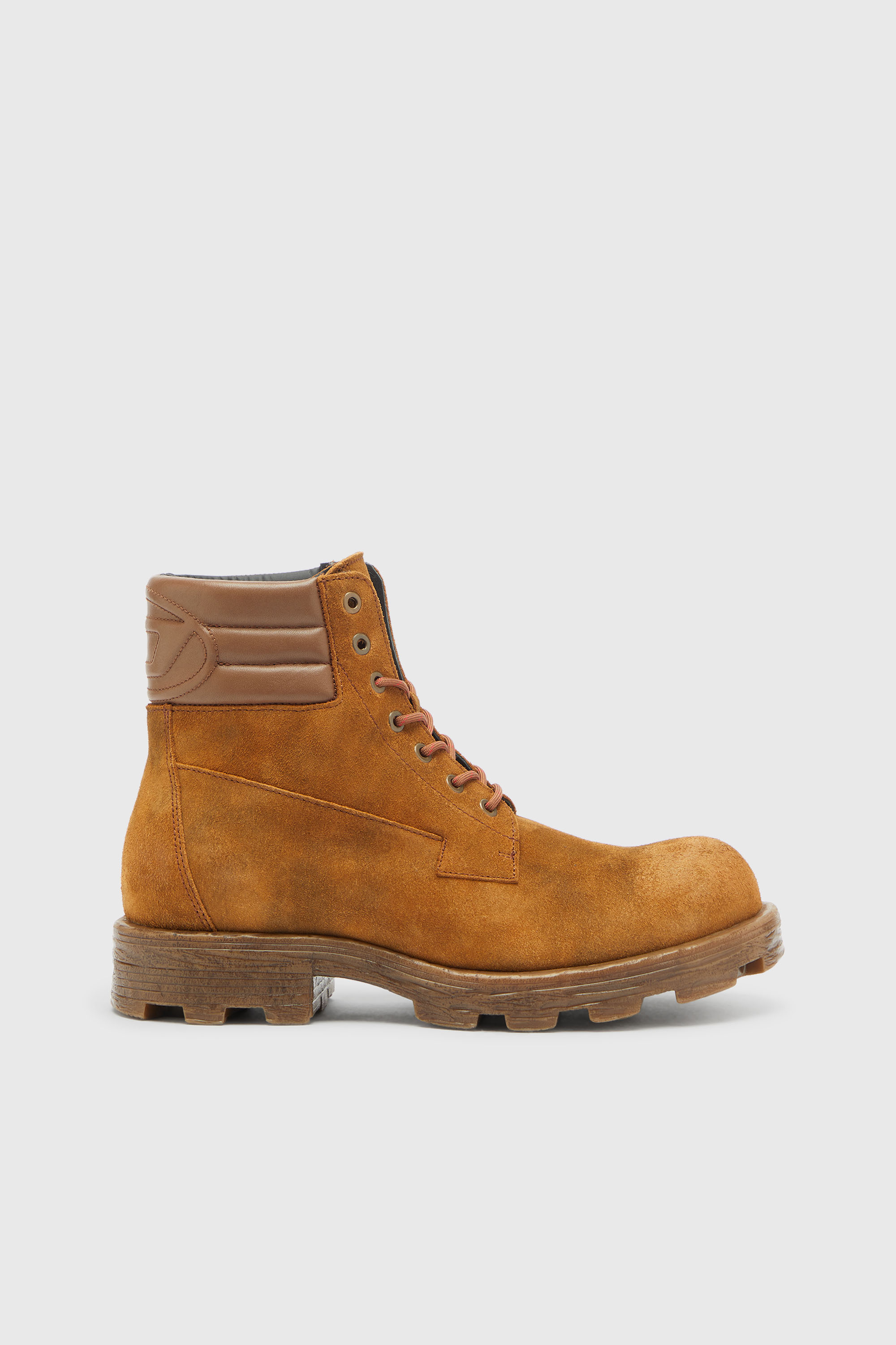 Diesel - D-HAMMER LACE UP, Man's D-Hammer - Combat boots in suede and leather in Camel - 1