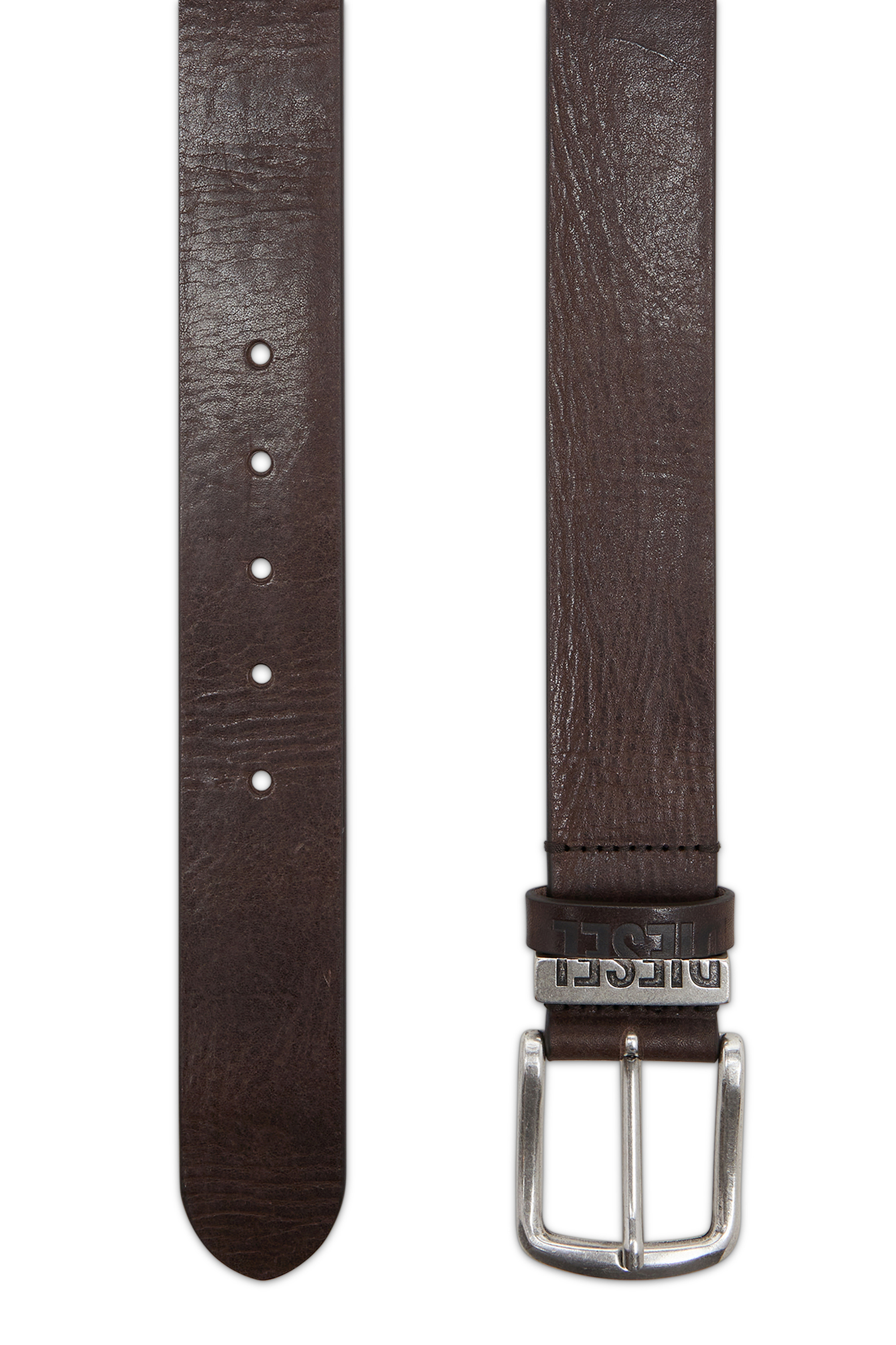 Diesel - B-VISIBLE, Ceinture 3.9 cm avec passants contrast&eacute;s Homme in Marron - 2
