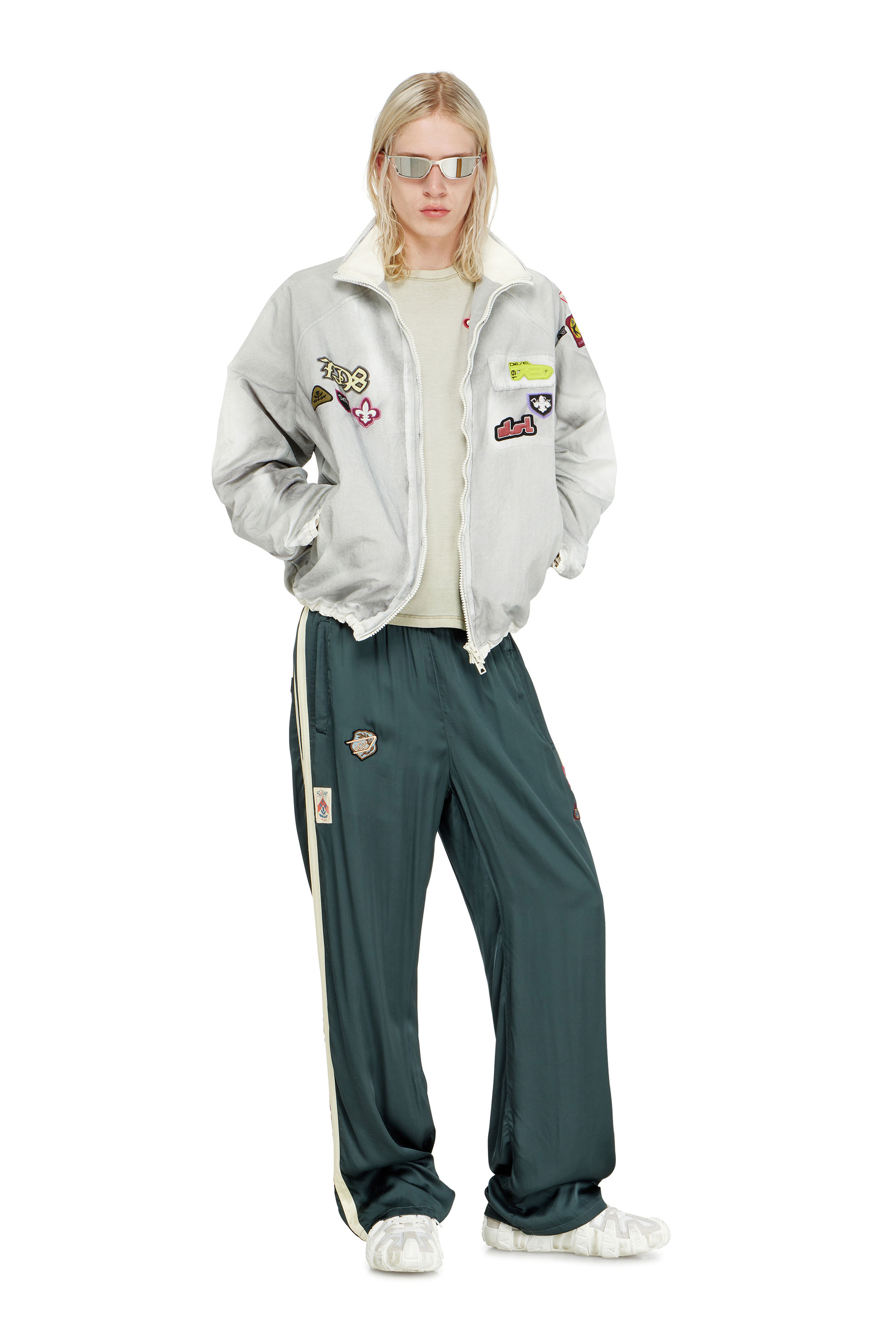 Diesel - J-PATCH, Coupe-vent avec patchs trompe-l&rsquo;&oelig;il Homme in ToBeDefined - 1