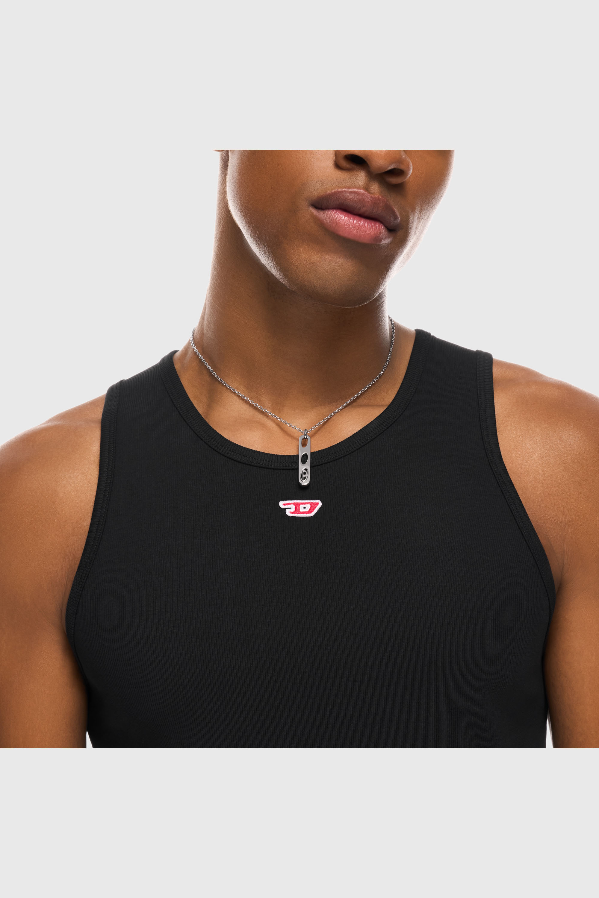 Diesel - DX166240 JEWELLERY, Collier pendentif en acier inoxydable Mixte in Gris argent&eacute; - 4