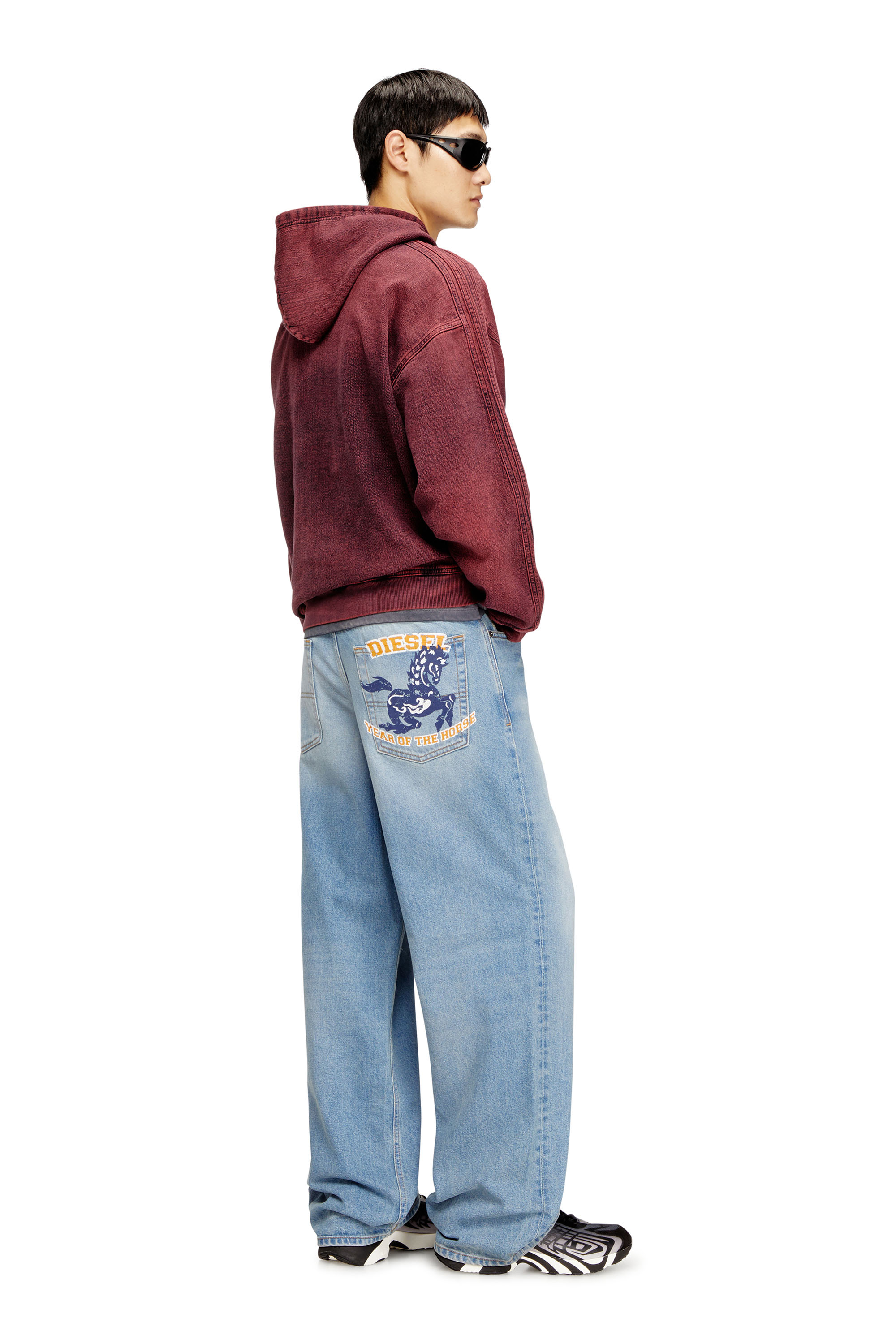 Diesel - Relaxed Jeans 2001 D-Macro 007FA Homme, Bleu Clair - Image 2