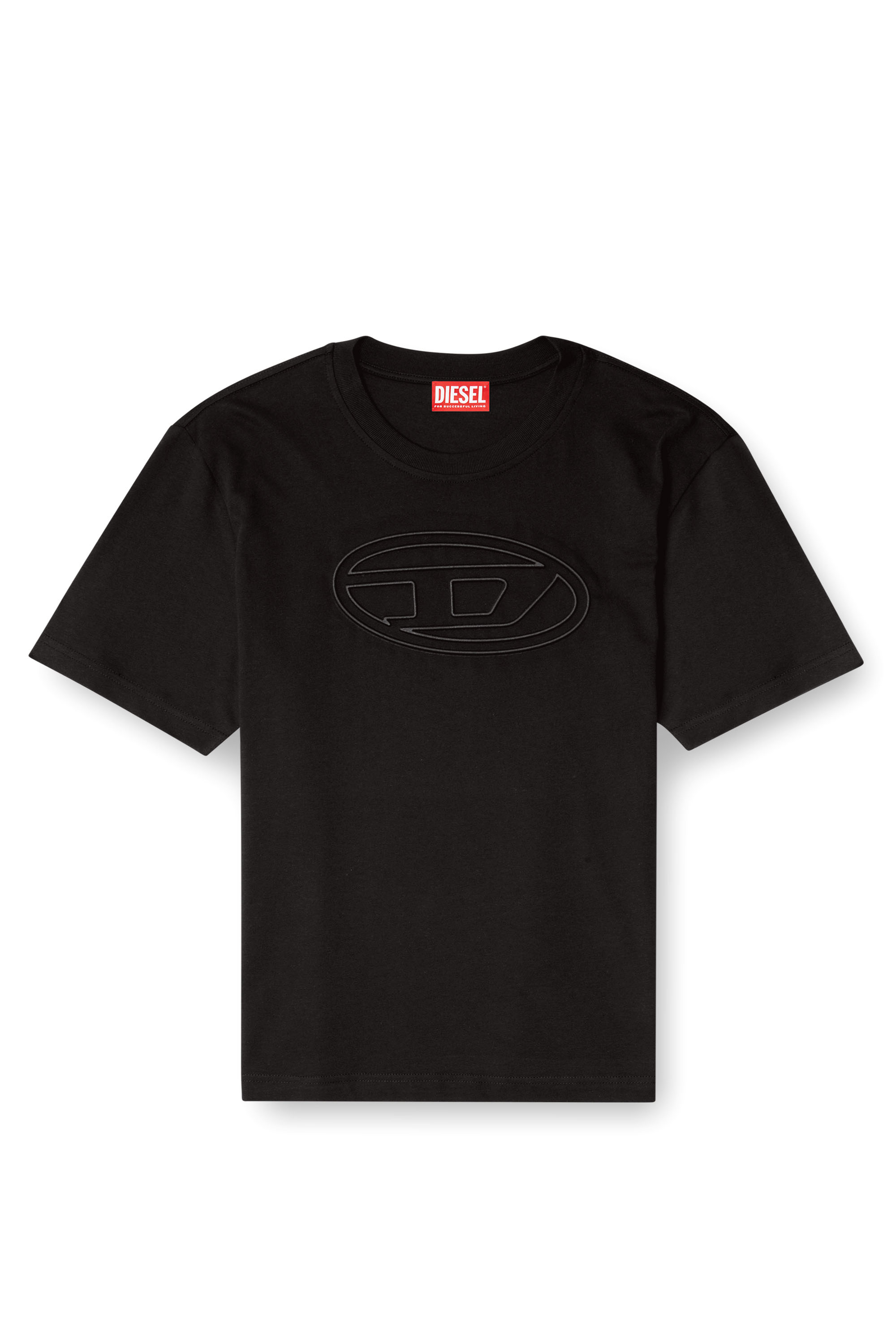 Diesel - T-ADJUST-BIGOVAL, Man's T-shirt with embossed Oval D in Black - 3