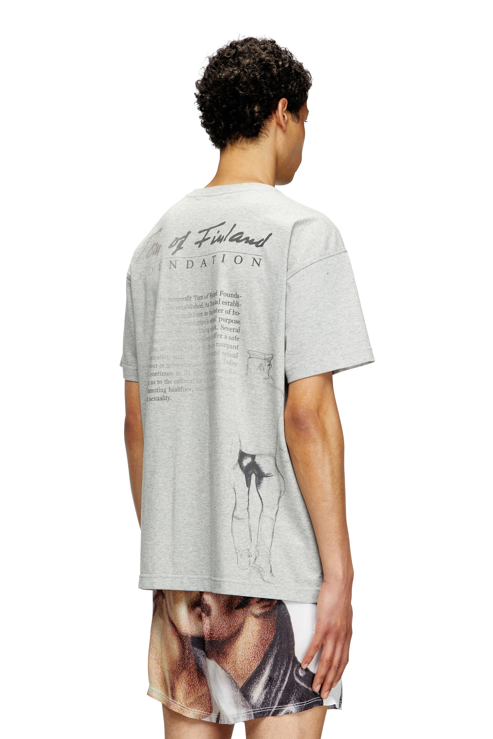 Diesel - PR-T-NORM-TOM25, T-shirt con stampa grafica Unisex in Grigio - 4