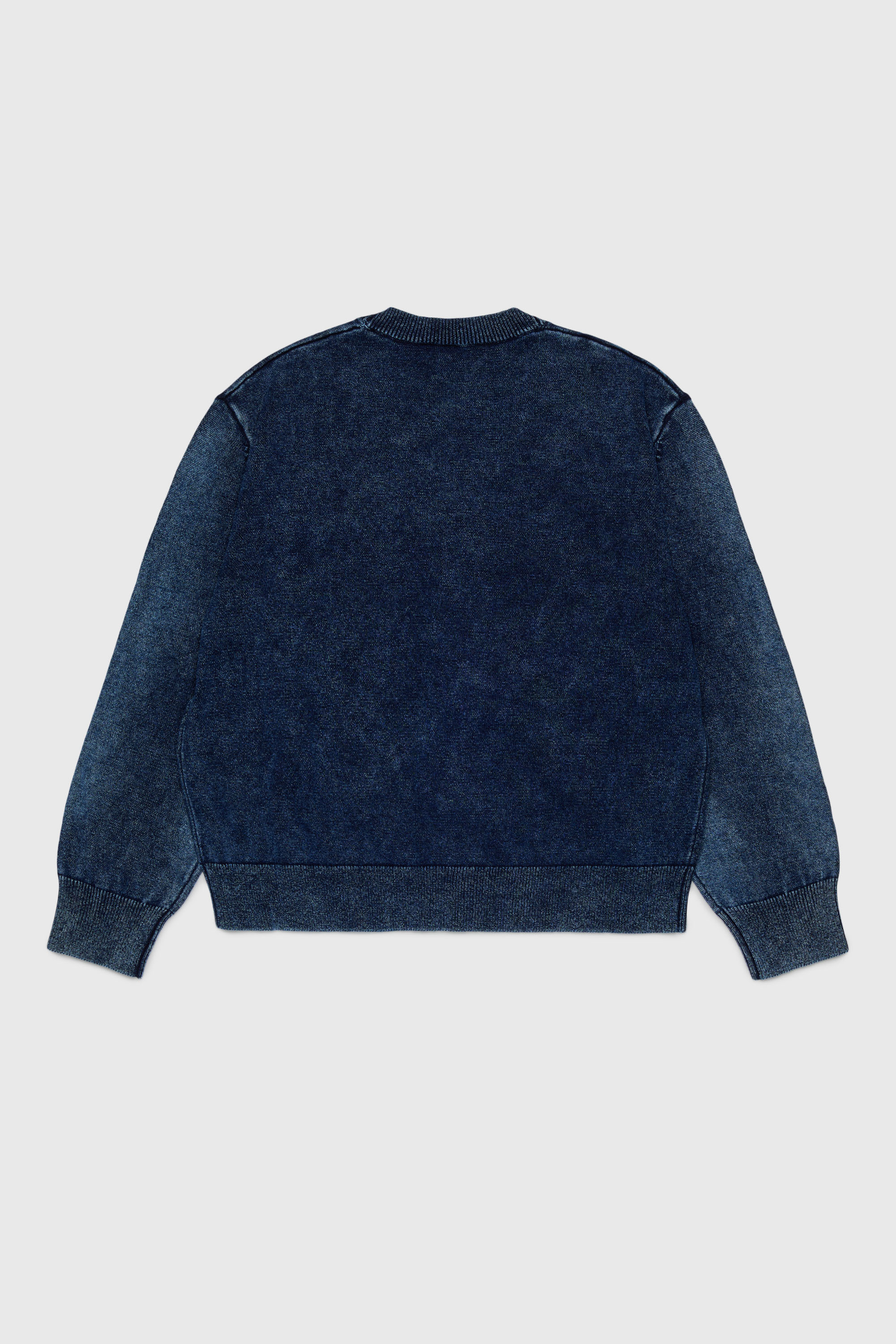 Diesel - KFINNIC CARDIGAN OVER, Cardigan effet denim avec motif ph&eacute;nix Homme in Bleu - 2