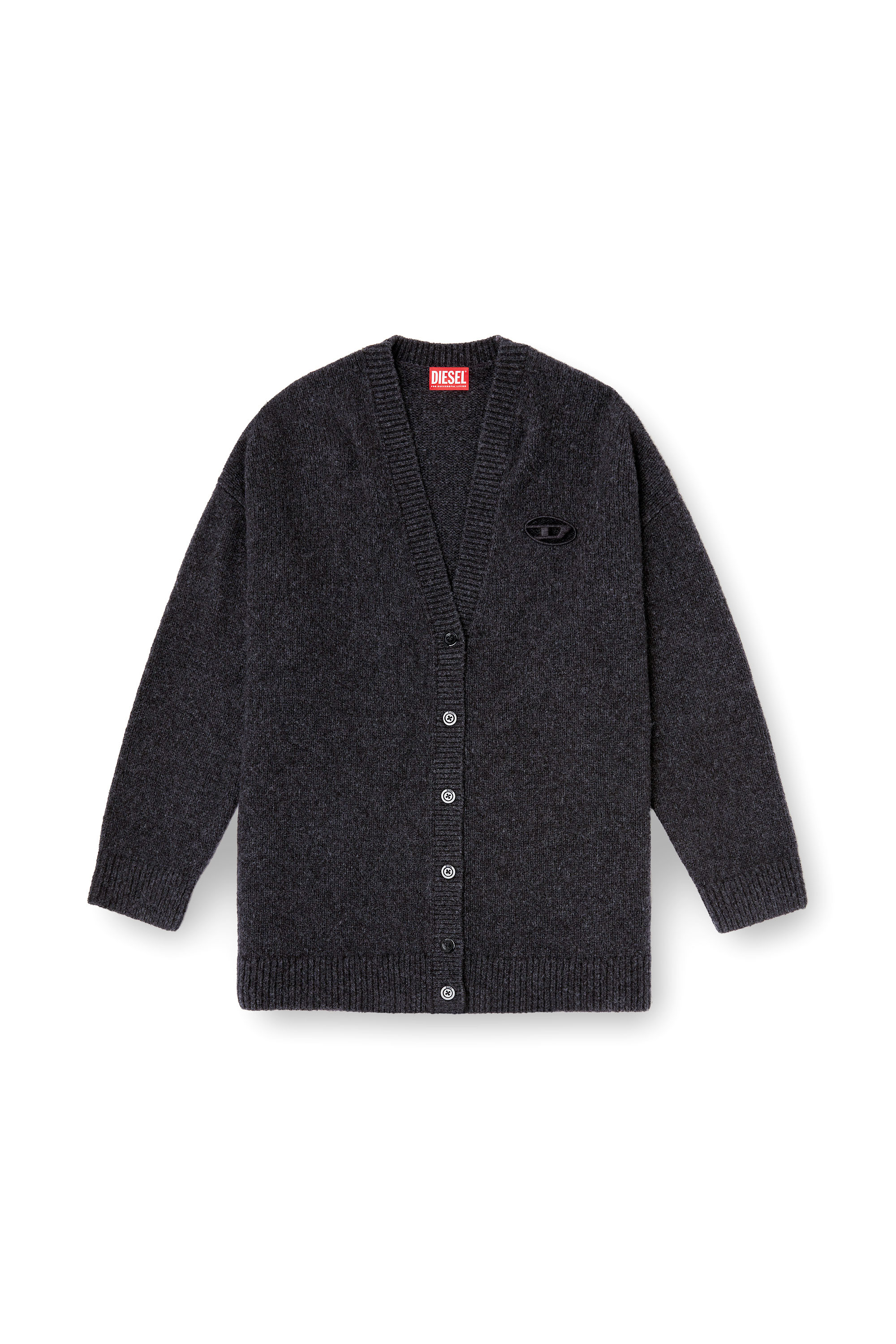Diesel - M-AREELA, Cardigan en m&eacute;lange de laine et d'alpaga Femme in Polychrome - 3