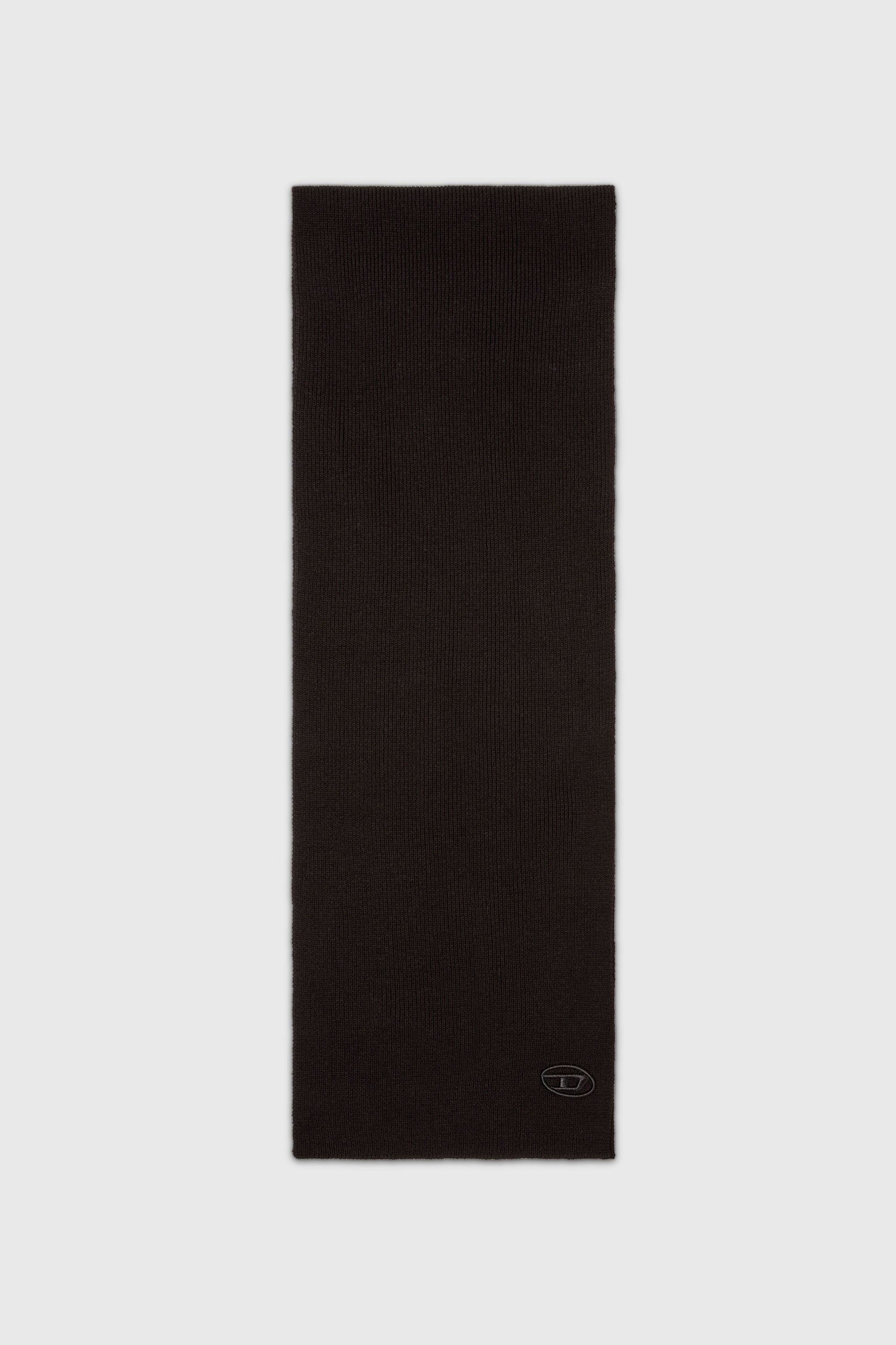 Diesel - K-CODER SCARF, &Eacute;charpe en laine m&eacute;lang&eacute;e et c&ocirc;tel&eacute;e Mixte in Noir - 1