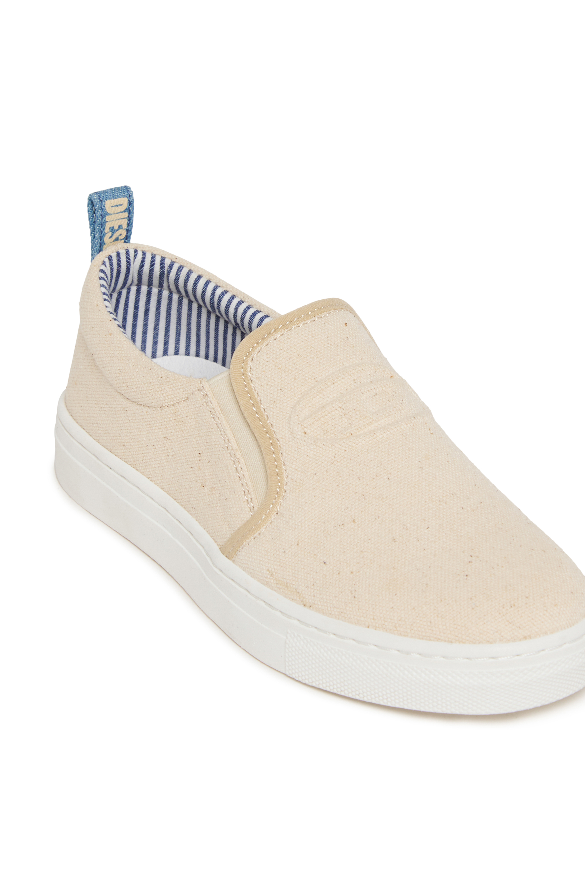Diesel - S-SLIPGAB, S-SLIPGAB-Baskets &agrave; enfiler en coton Mixte in Beige - 4