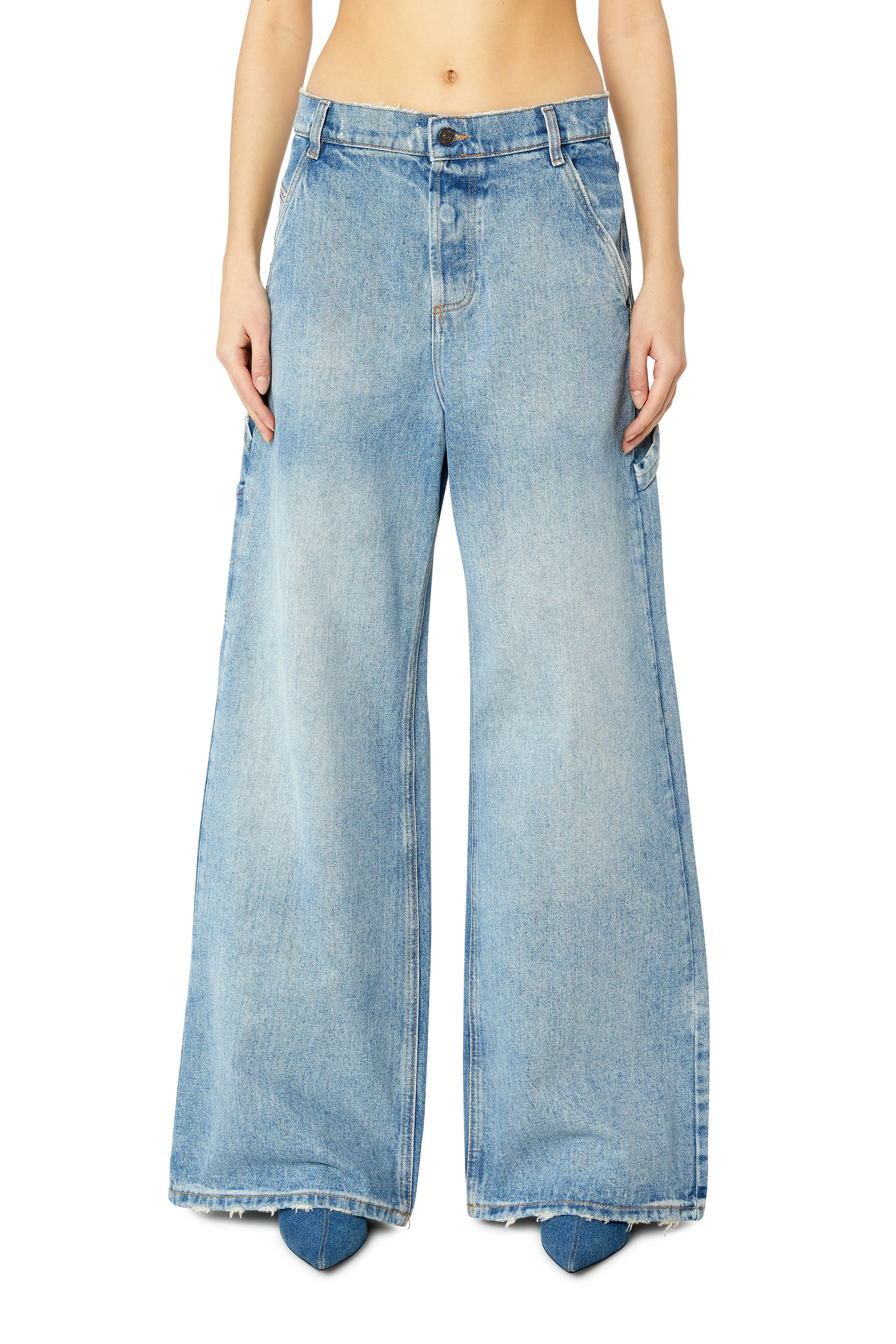 Diesel - D-Sire 0EMAG Straight Jeans, Blu Chiaro - Image 1