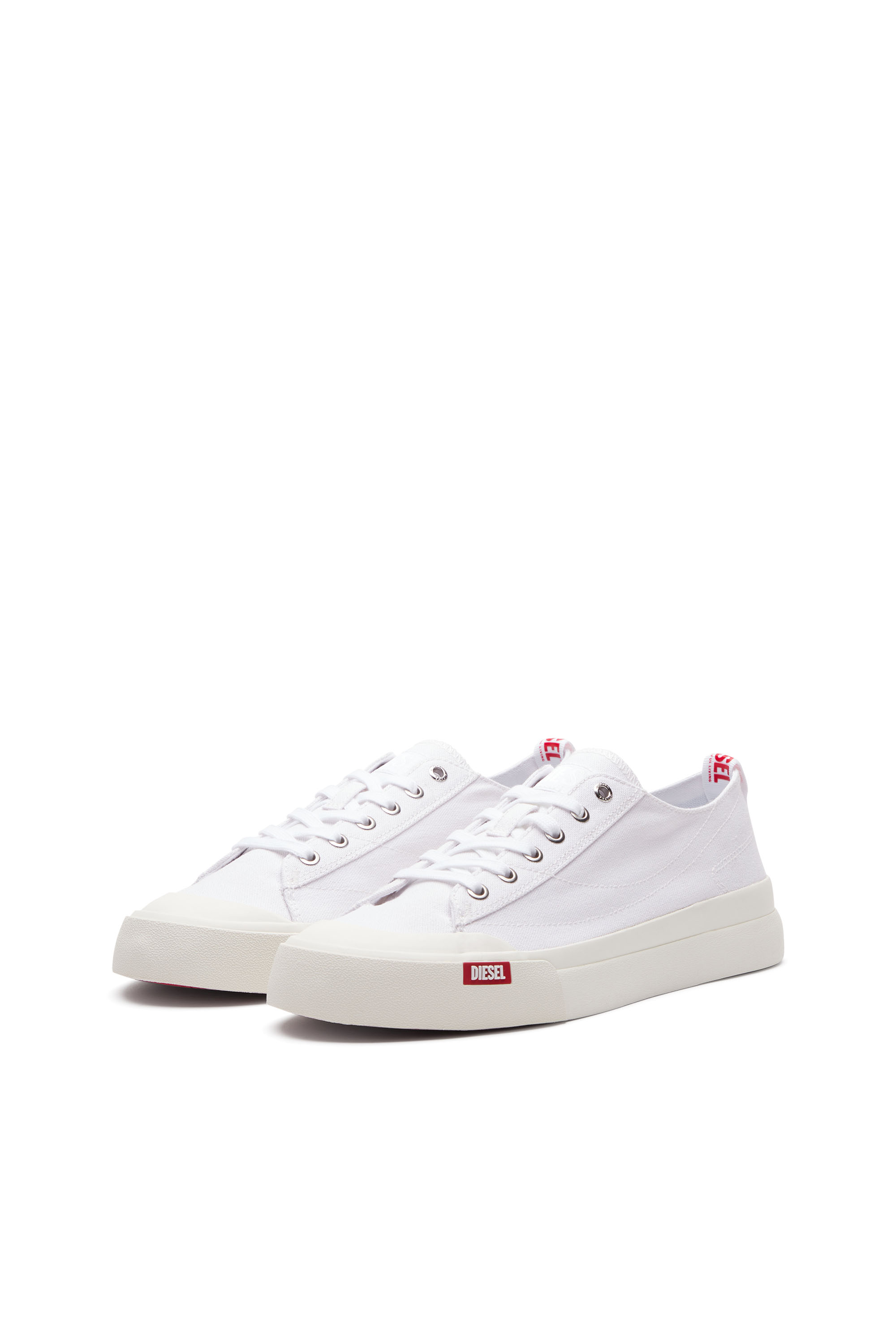 Diesel - S-ATHOS LOW W, S-Athos Low-Sneakers en toile Femme in Blanc - 8