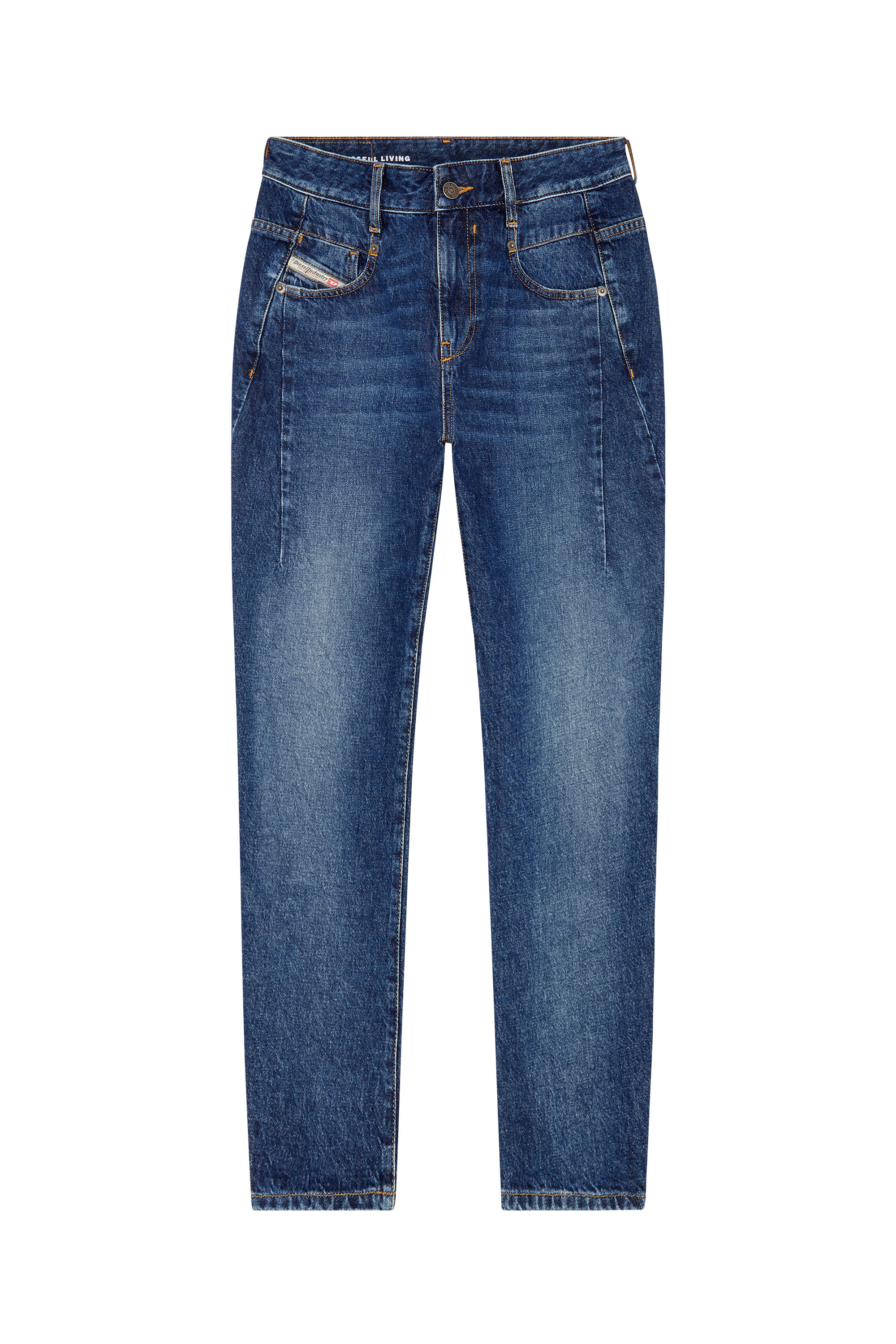 Diesel - Boyfriend Jeans Fayza 09F35 Femme, Bleu moyen - Image 2