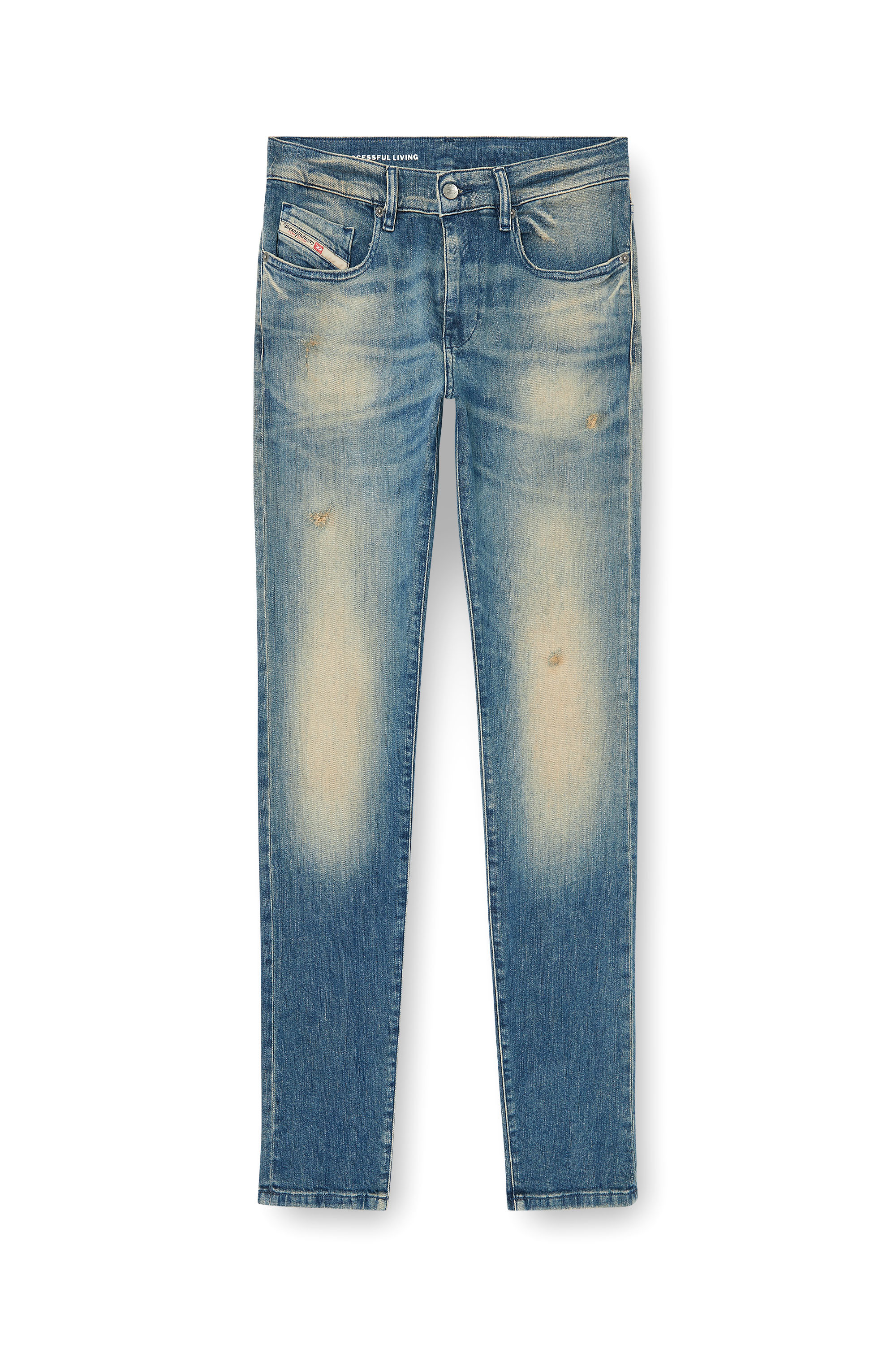 Diesel - Slim Jeans 2019 D-Strukt 0KBBW Uomo, Blu medio - Image 3