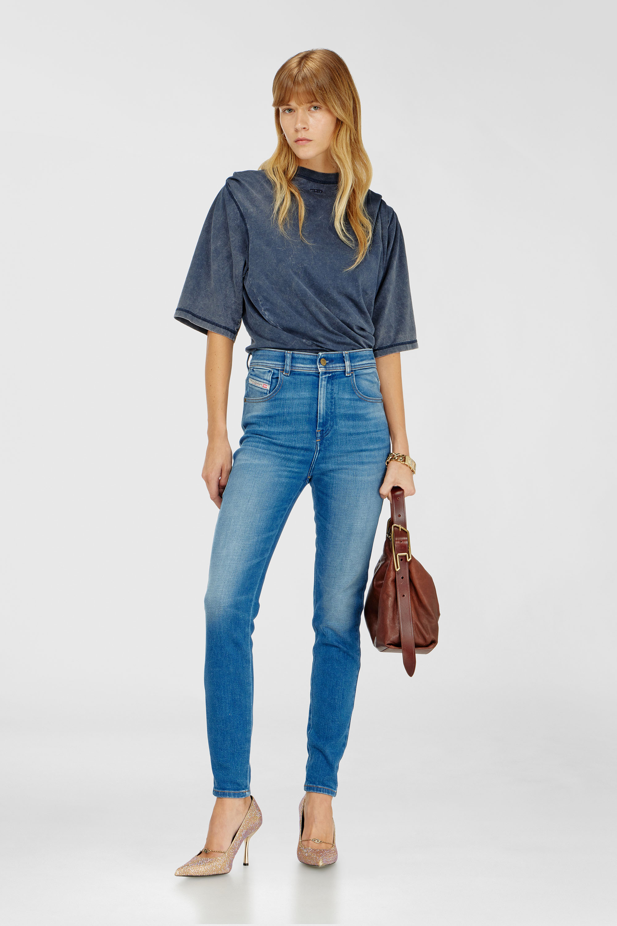 Diesel - Skinny Jeans 1984 Slandy-High 09Q79 Femme, Bleu moyen - Image 1