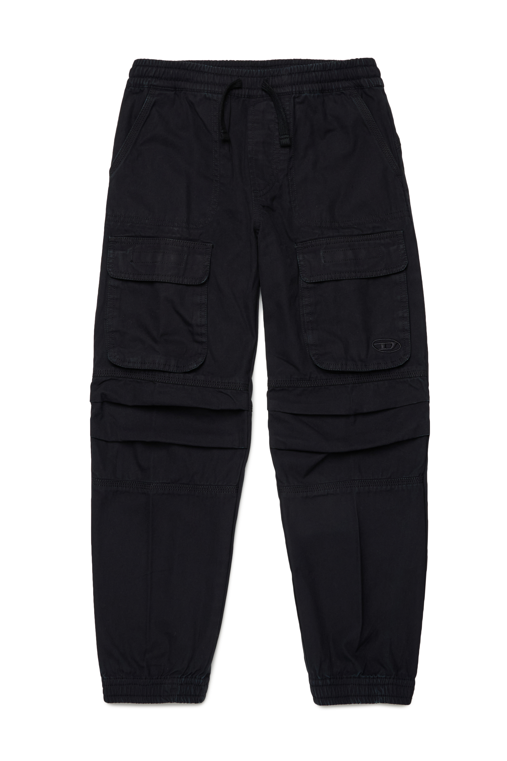 Diesel - PMIRT, Unisex Cotton cargo pants in Black - Image 1