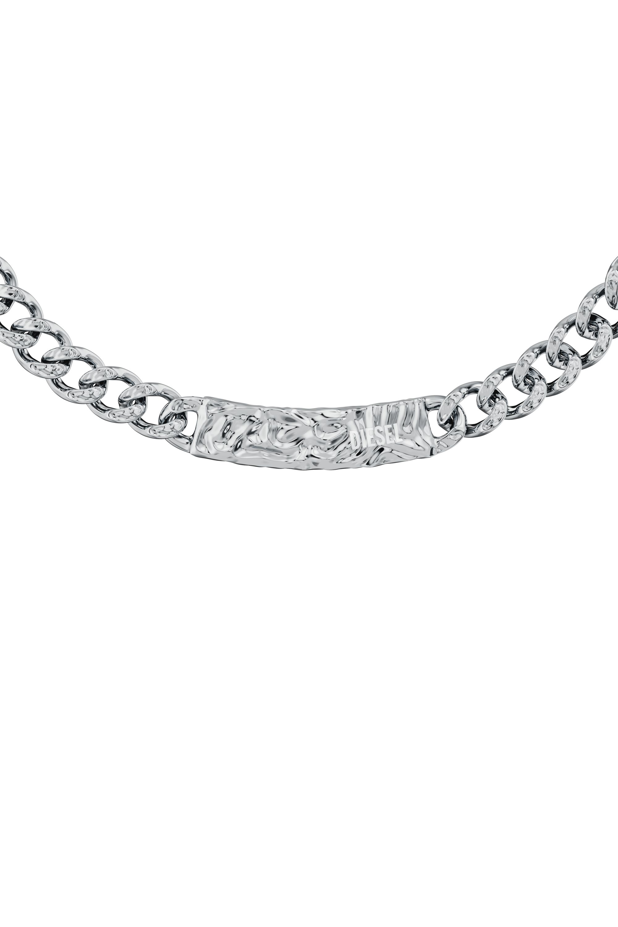 Diesel - DX1733040, Collana a catena in acciaio inox Unisex in Argento - 2