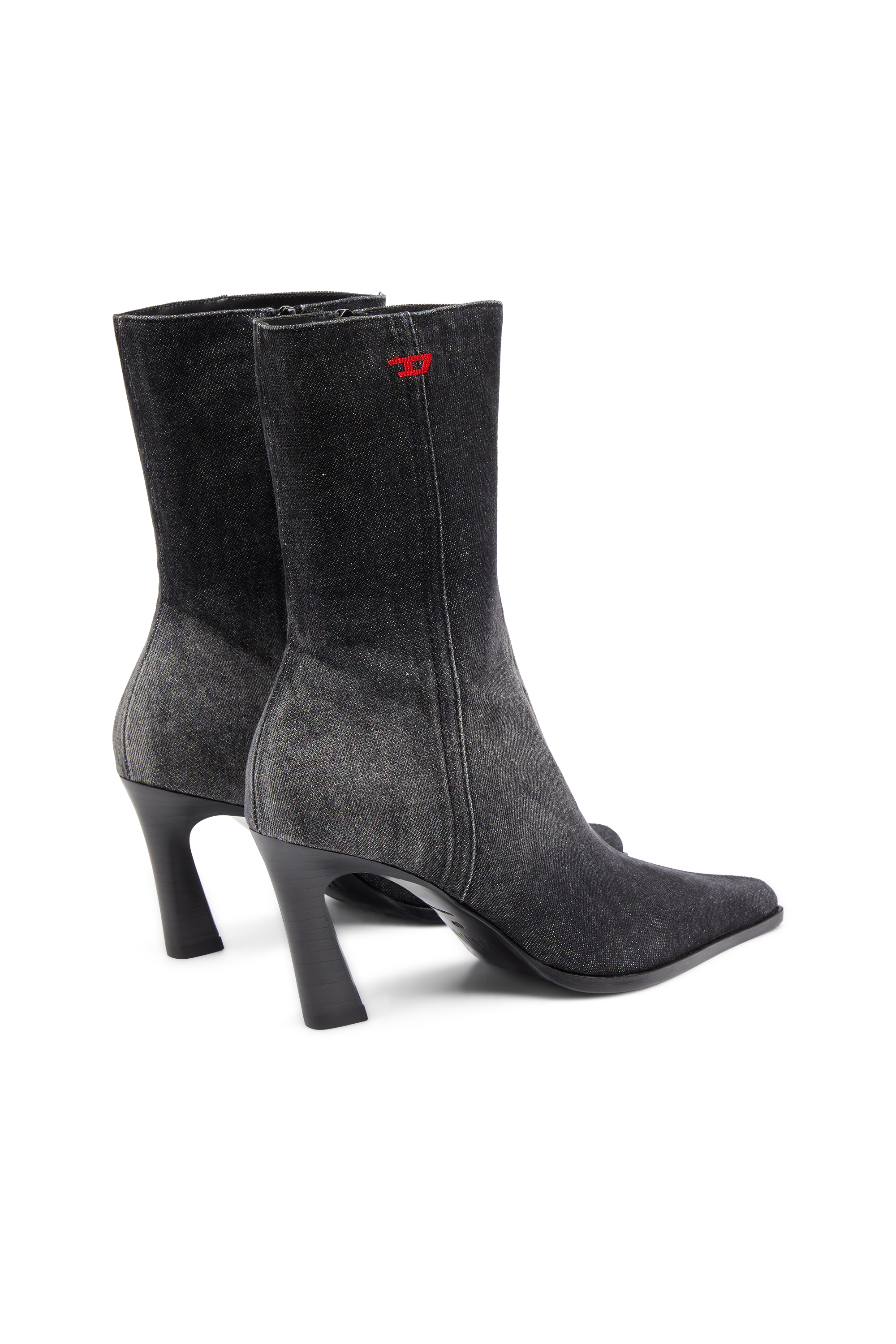 Diesel - D-ALLAS BT, D-Allas-Stivaletto in denim washed Donna in Nero - 3