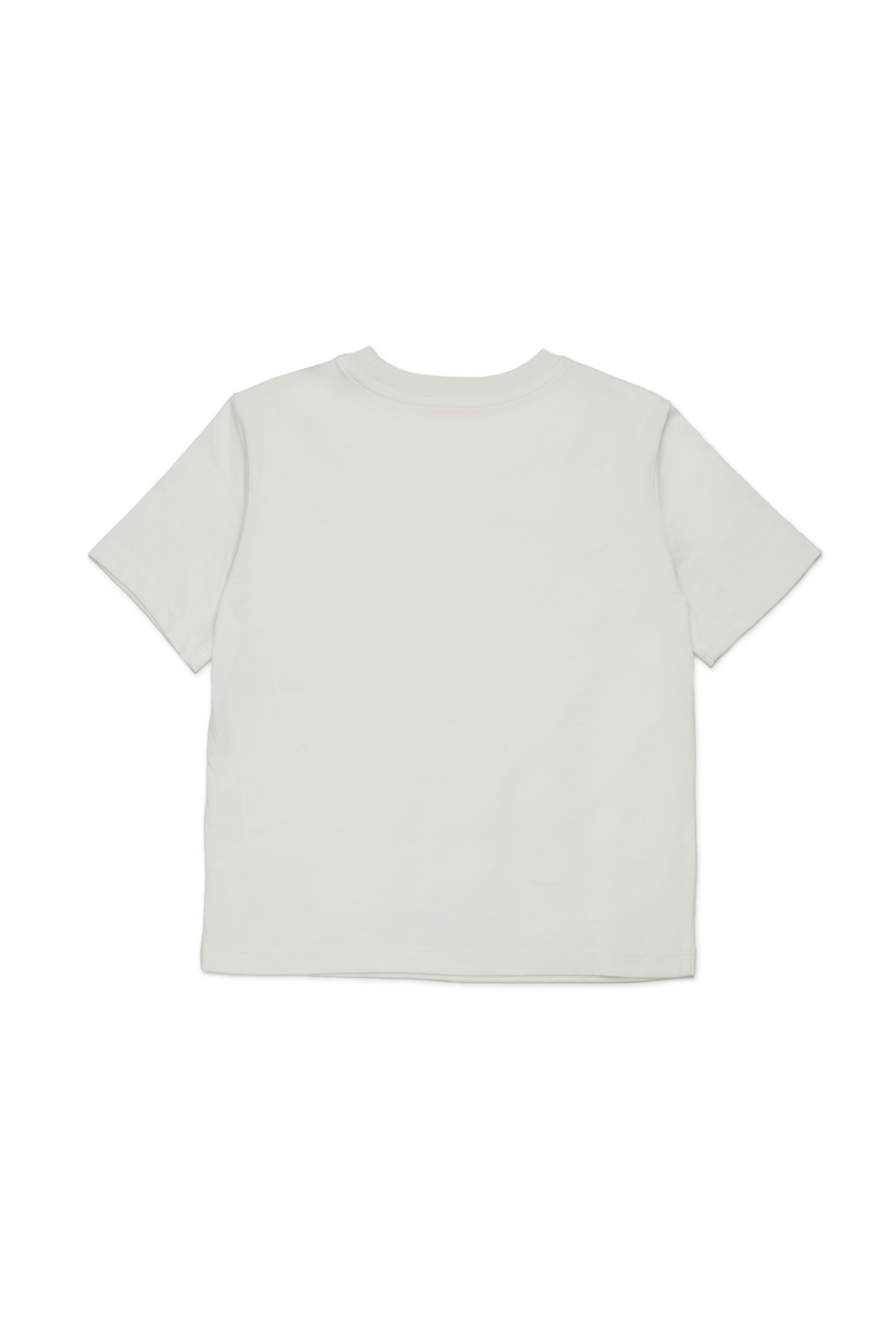 Diesel - TRISTANA, T-shirt en coton avec logo frontal Femme in Blanc - 2